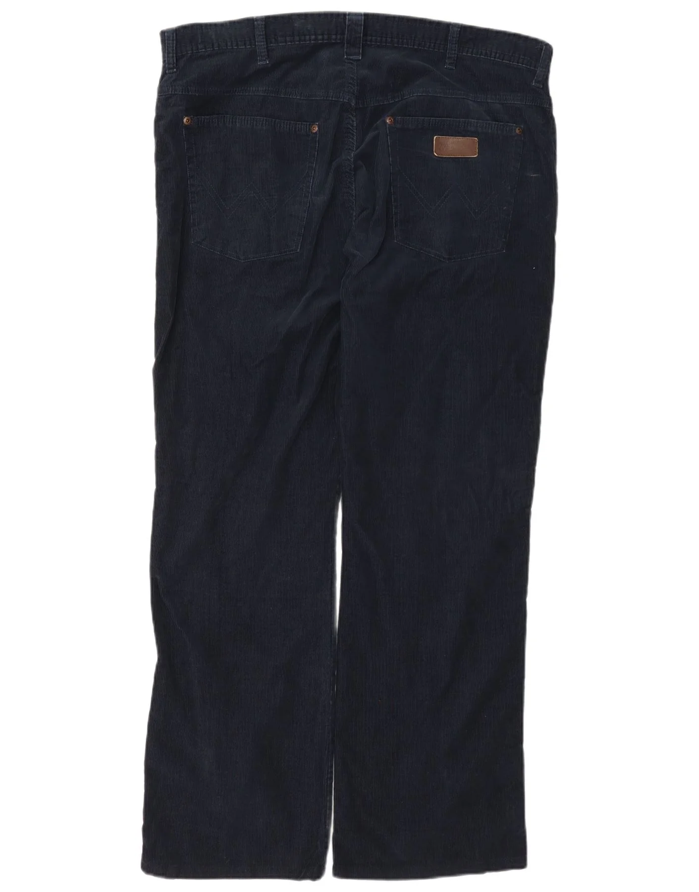 Wrangler Mens Roxboro Straight Corduroy Trousers W36 L32 Navy Blue Cotton - Image 2