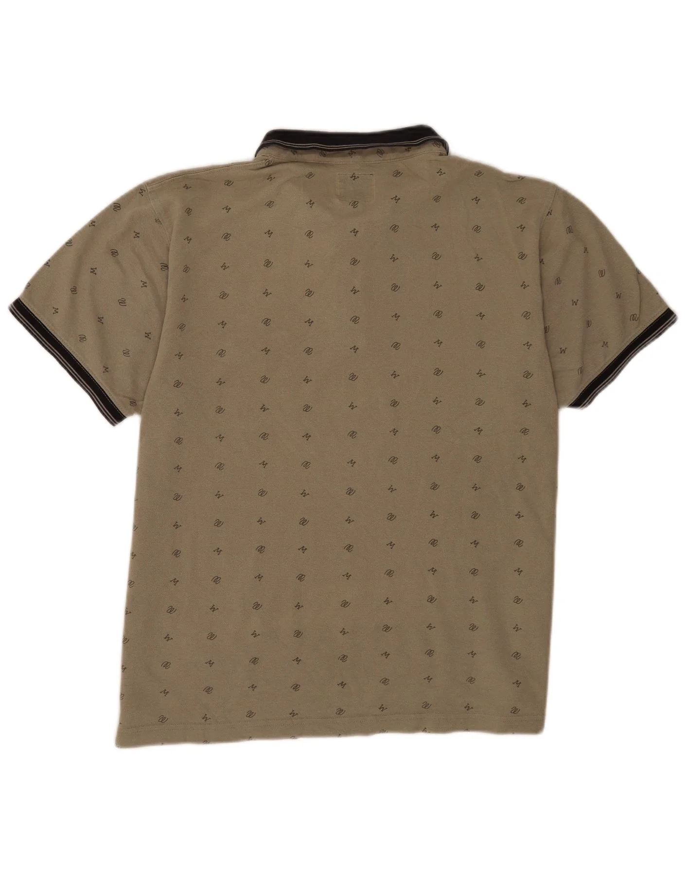 Wrangler Mens Rugby Polo Shirt XL Khaki Cotton - Image 2