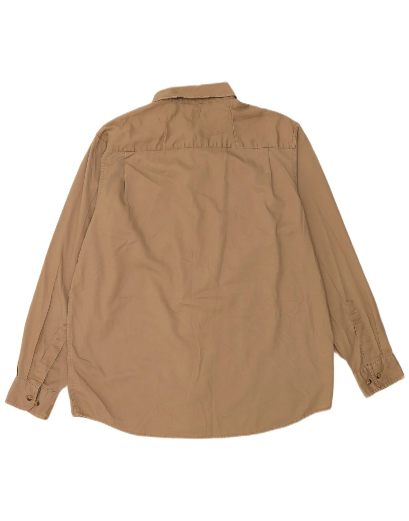 Wrangler Mens Shirt Large Beige Cotton - Image 2