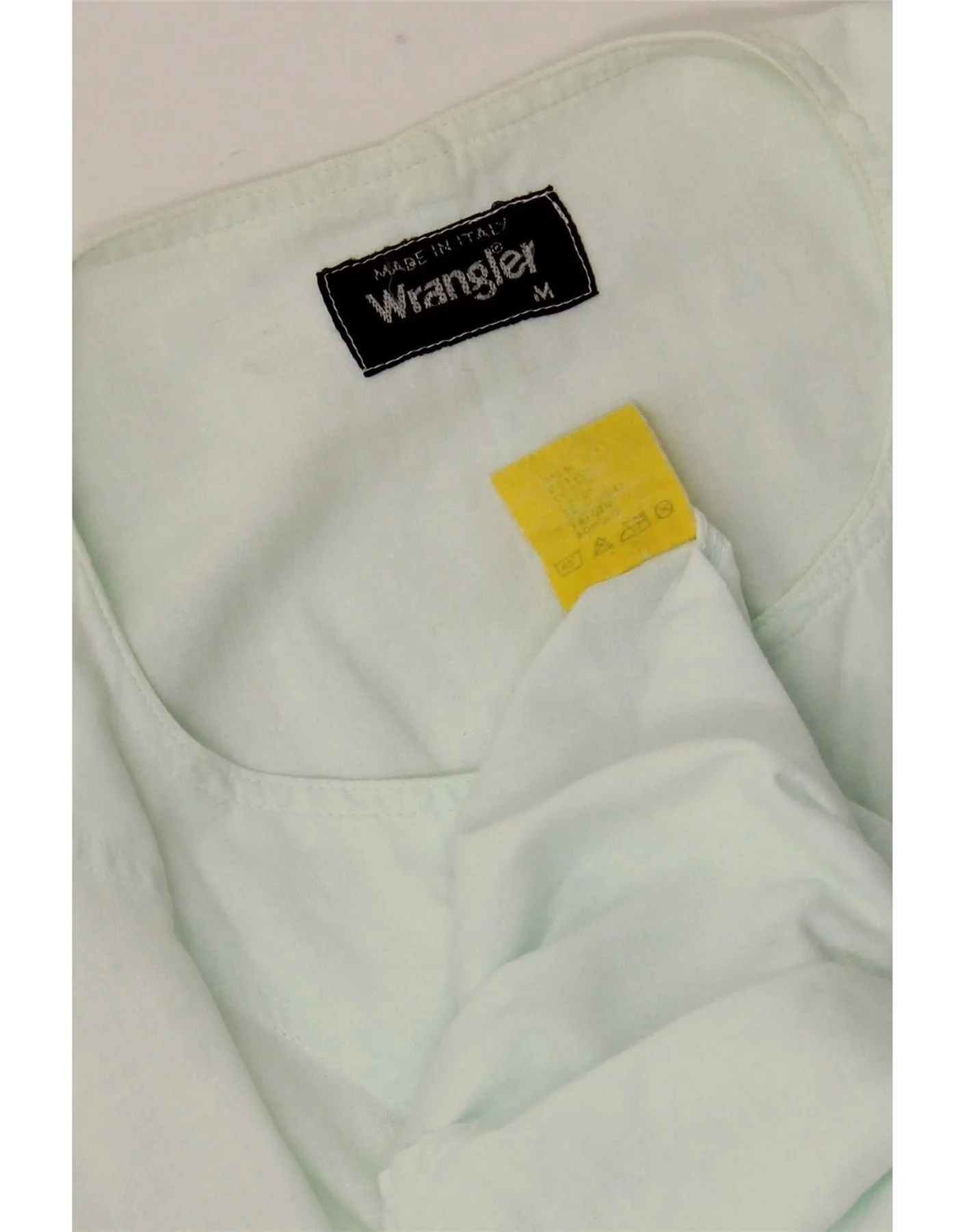 Wrangler Mens Short Sleeve Pullover Shirt Medium Turquoise Cotton - Image 5