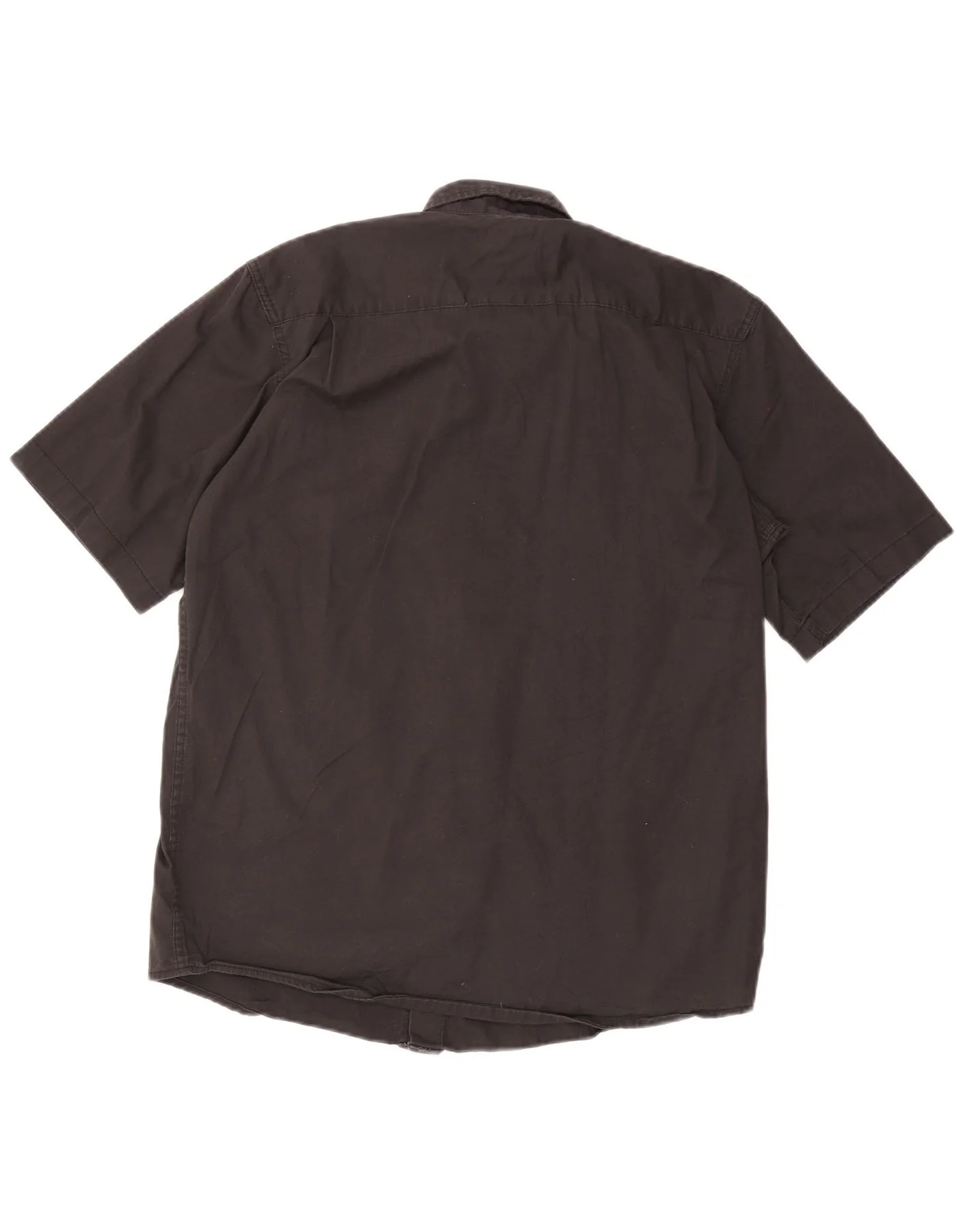 Wrangler Mens Short Sleeve Shirt Medium Black Cotton - Image 2