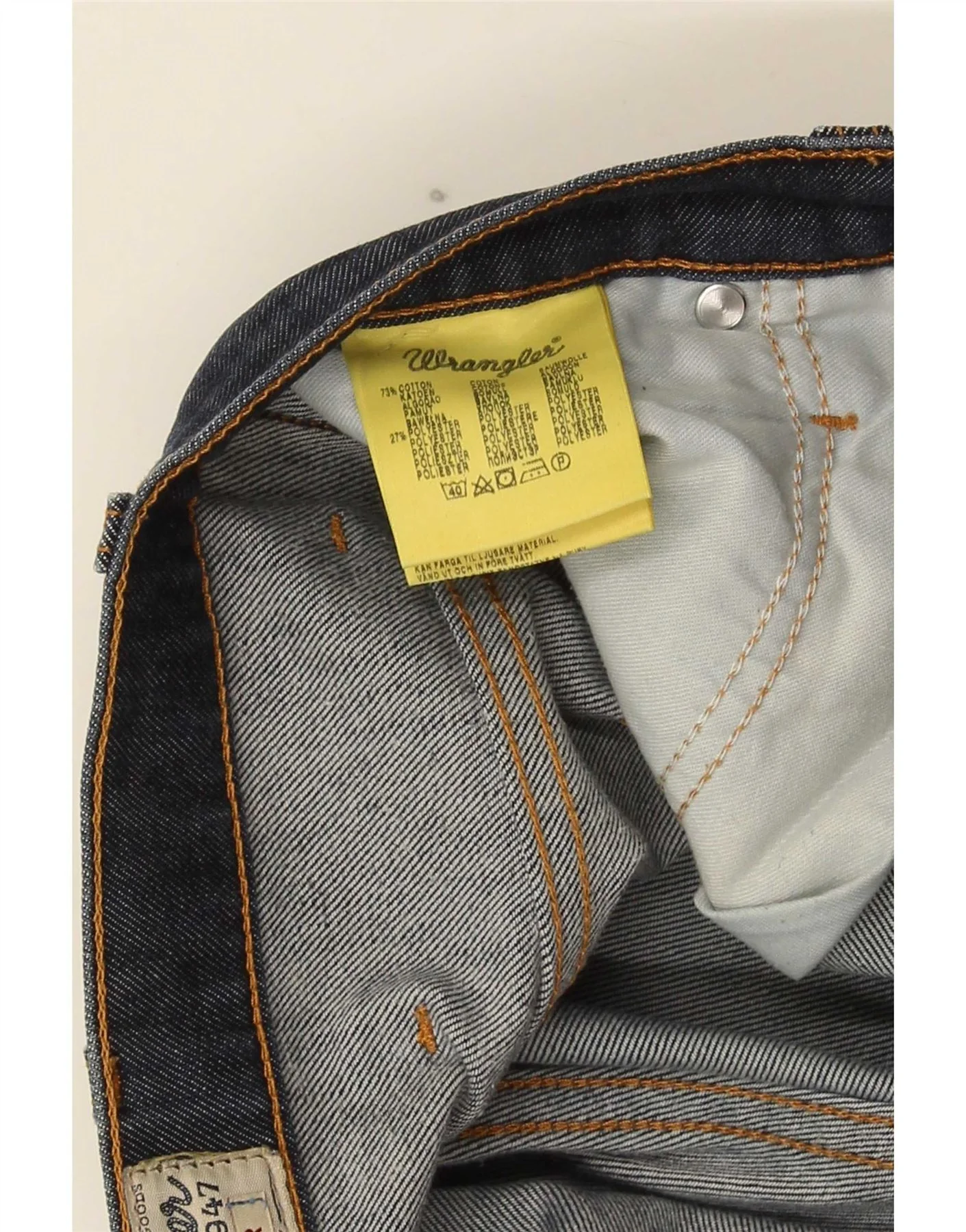 Wrangler Mens Spencer Straight Jeans W30 L34 Navy Blue Cotton - Image 5