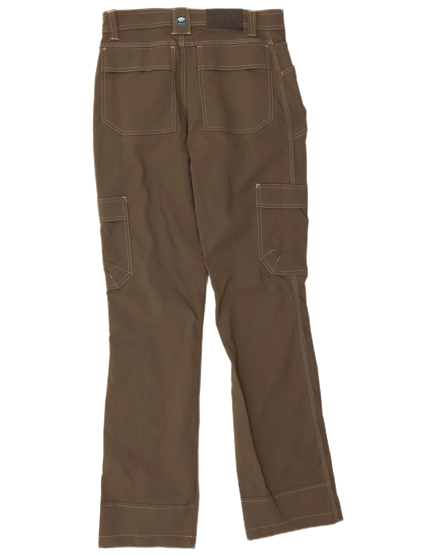 Wrangler Mens Straight Cargo Trousers W30 L34 Brown Nylon - Image 2