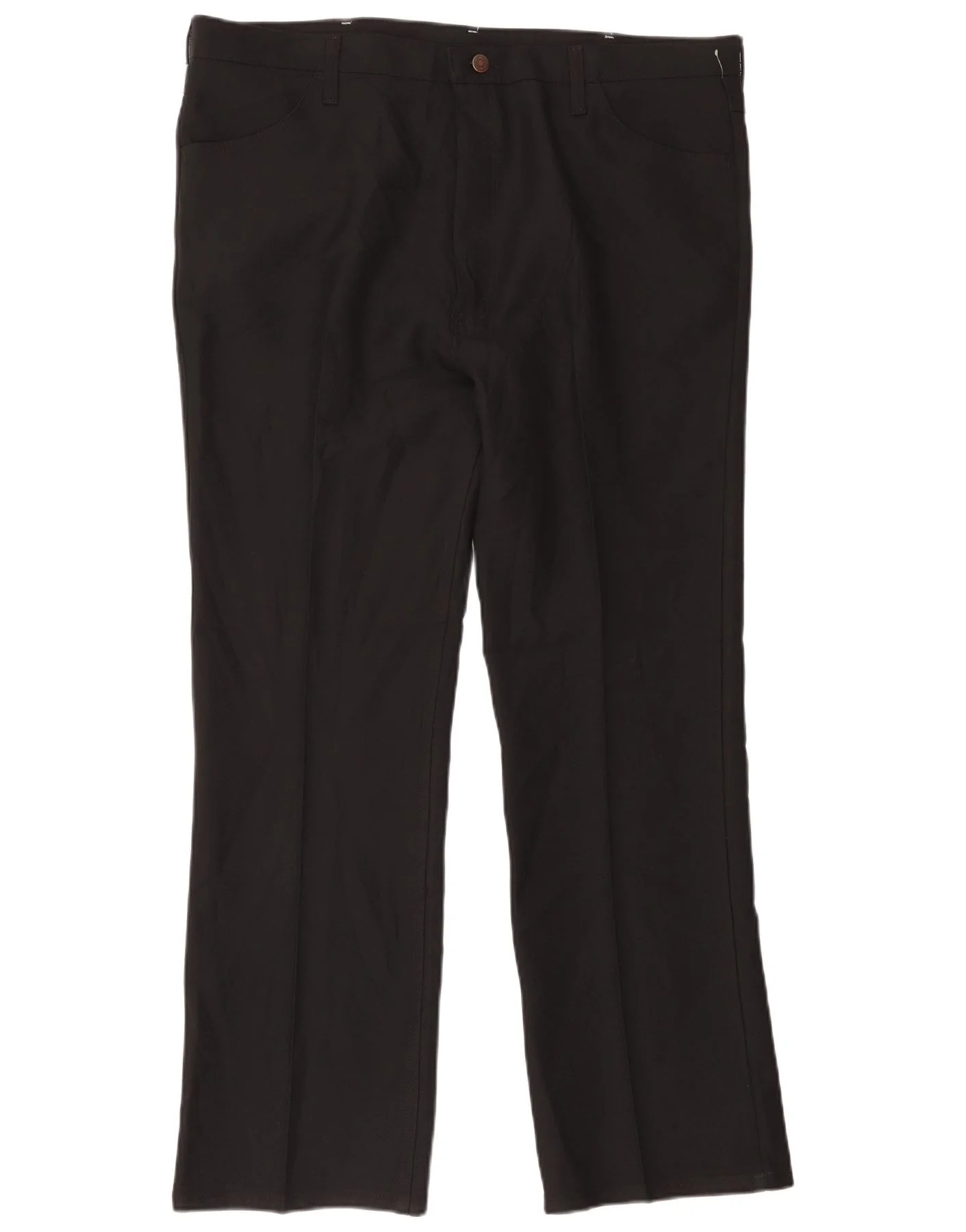 Wrangler Mens Straight Casual Trousers W42 L32 Black Polyester