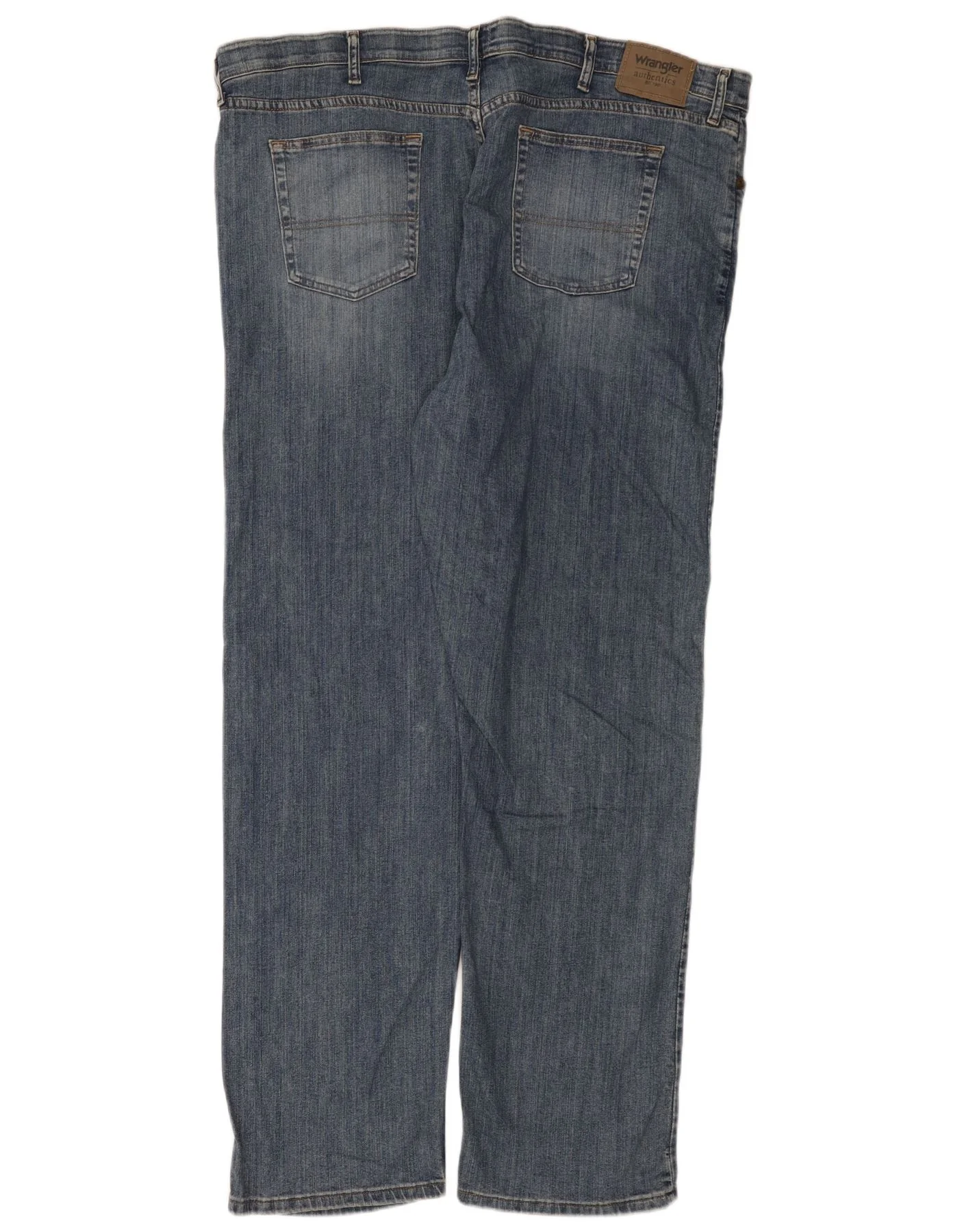 Wrangler Mens Straight Jeans W46 L32 Blue Cotton - Image 2