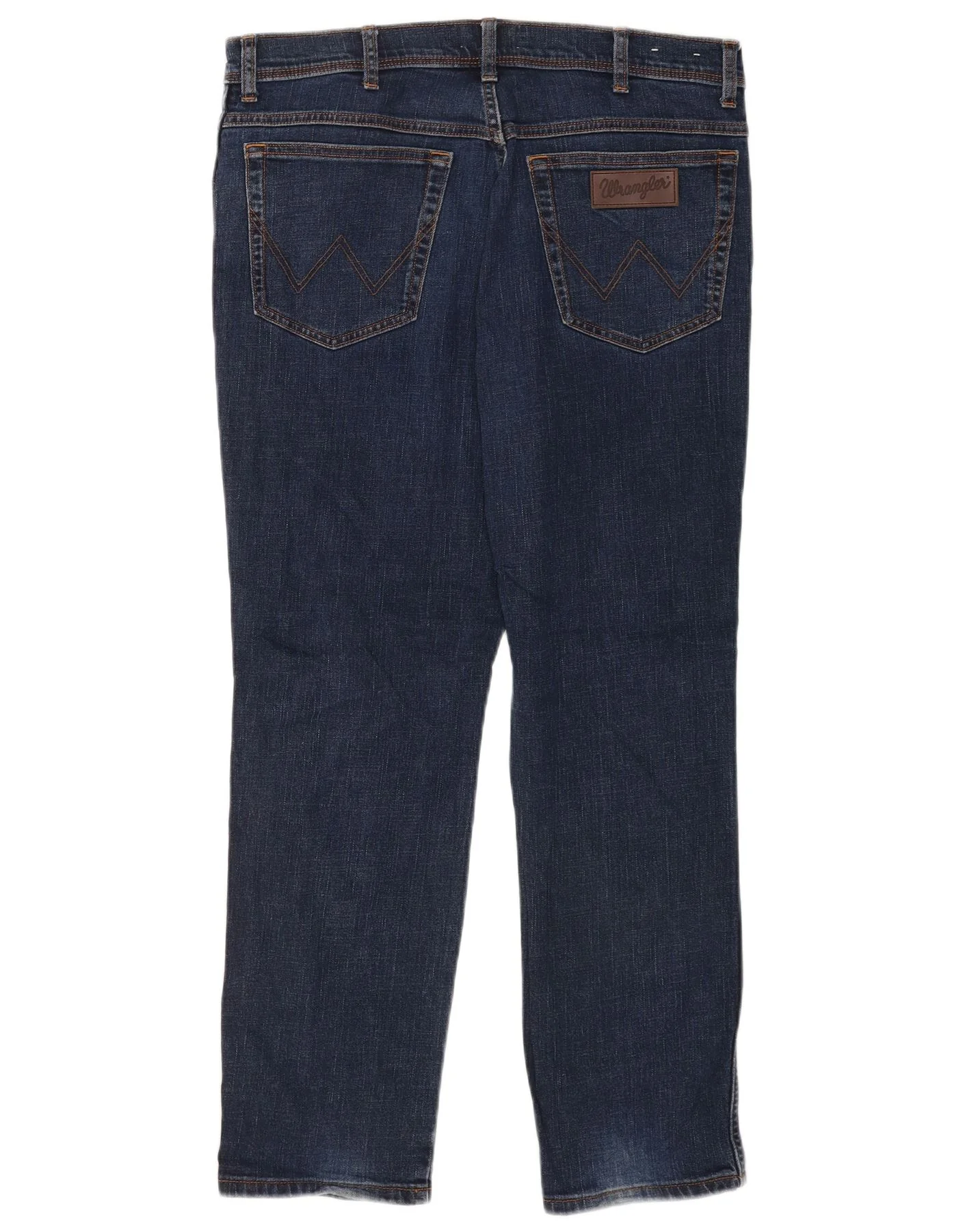 Wrangler Mens Texas Slim Jeans W36 L30 Navy Blue Cotton - Image 2