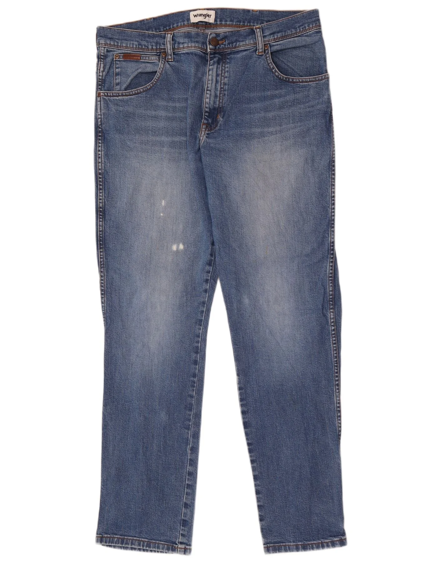 Wrangler Mens Texas Slim Jeans W36 L32 Blue Cotton
