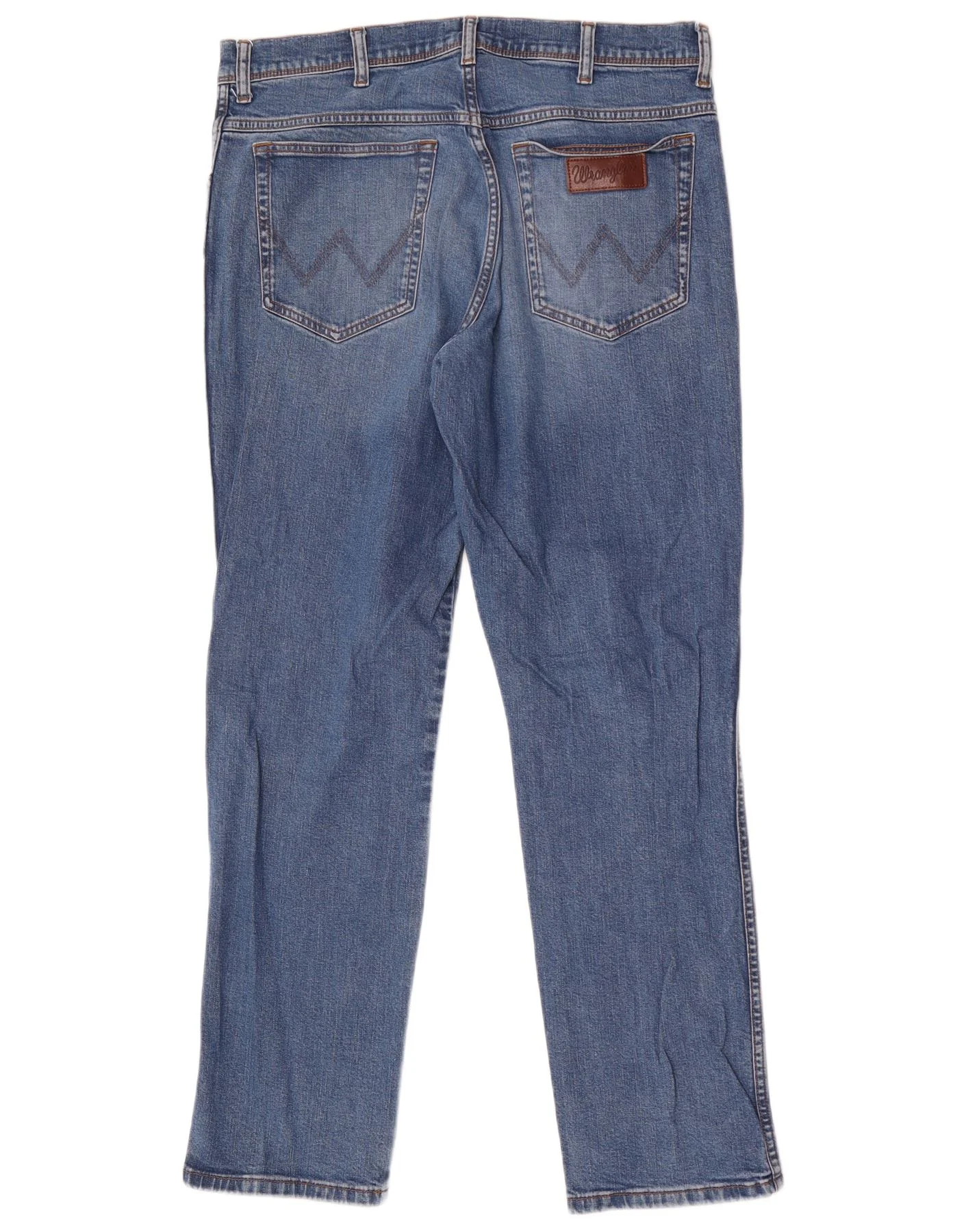 Wrangler Mens Texas Slim Jeans W36 L32 Blue Cotton - Image 2