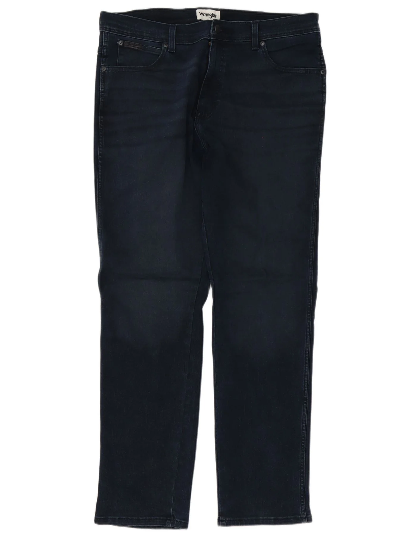 Wrangler Mens Texas Slim Jeans W36 L32 Navy Blue Cotton