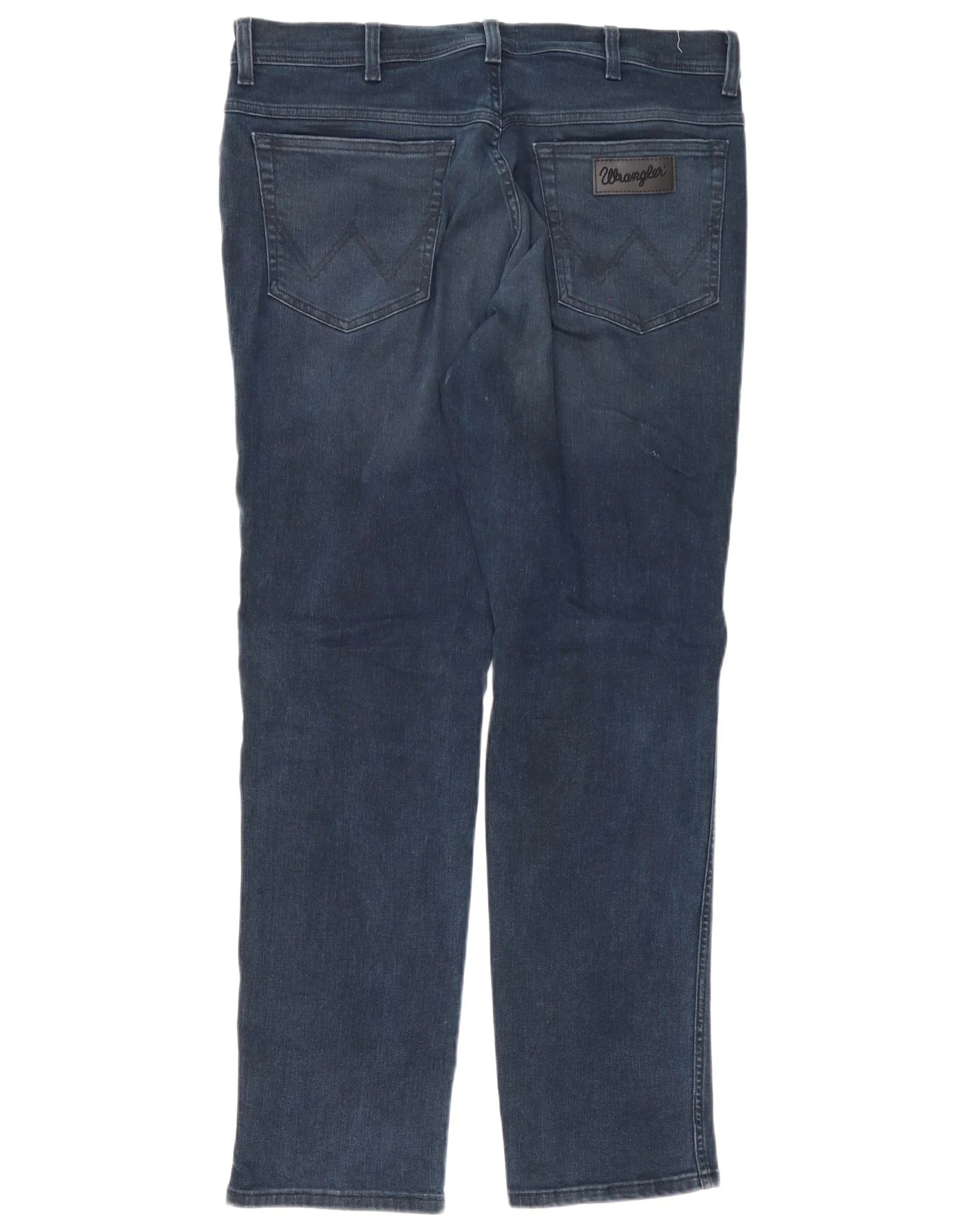 Wrangler Mens Texas Slim Jeans W36 L32 Navy Blue Cotton - Image 2
