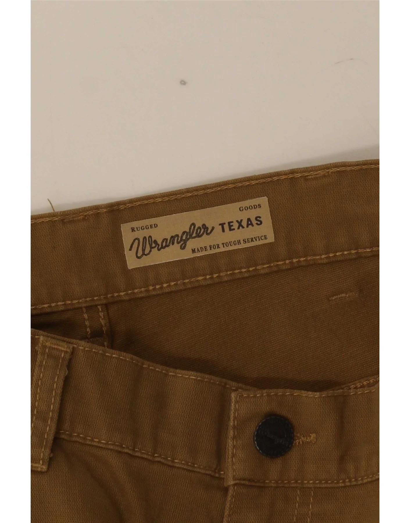 Wrangler Mens Texas Straight Casual Trousers W34 L30 Brown - Image 3