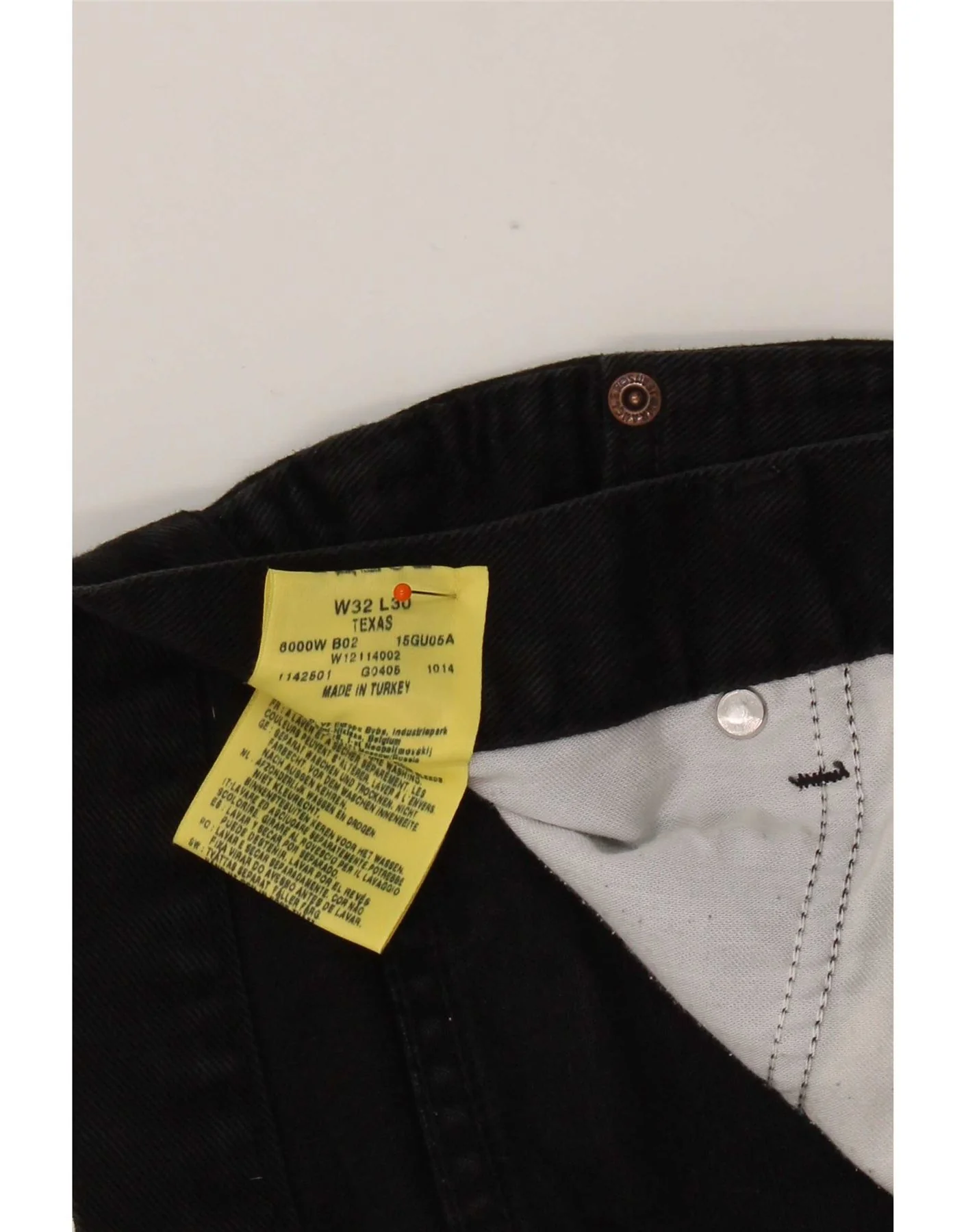 Wrangler Mens Texas Straight Jeans W32 L30 Black Cotton - Image 3