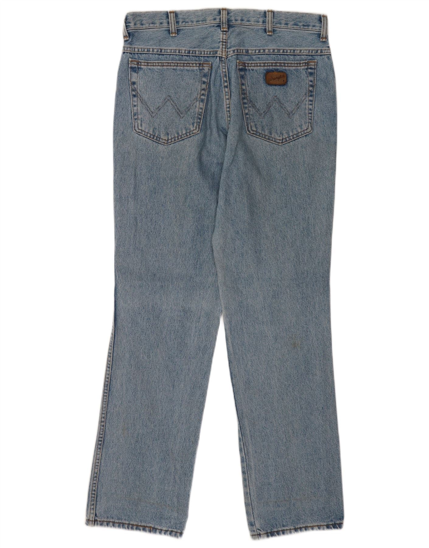 Wrangler Mens Texas Straight Jeans W34 L32 Blue Cotton - Image 2