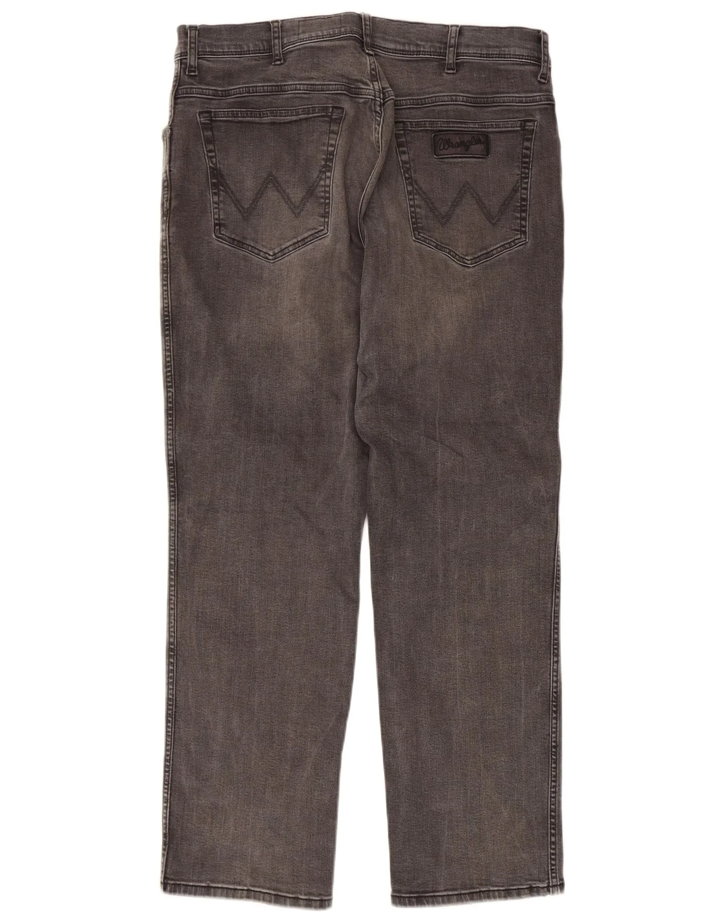 Wrangler Mens Texas Straight Jeans W36 L30 Grey Cotton - Image 2