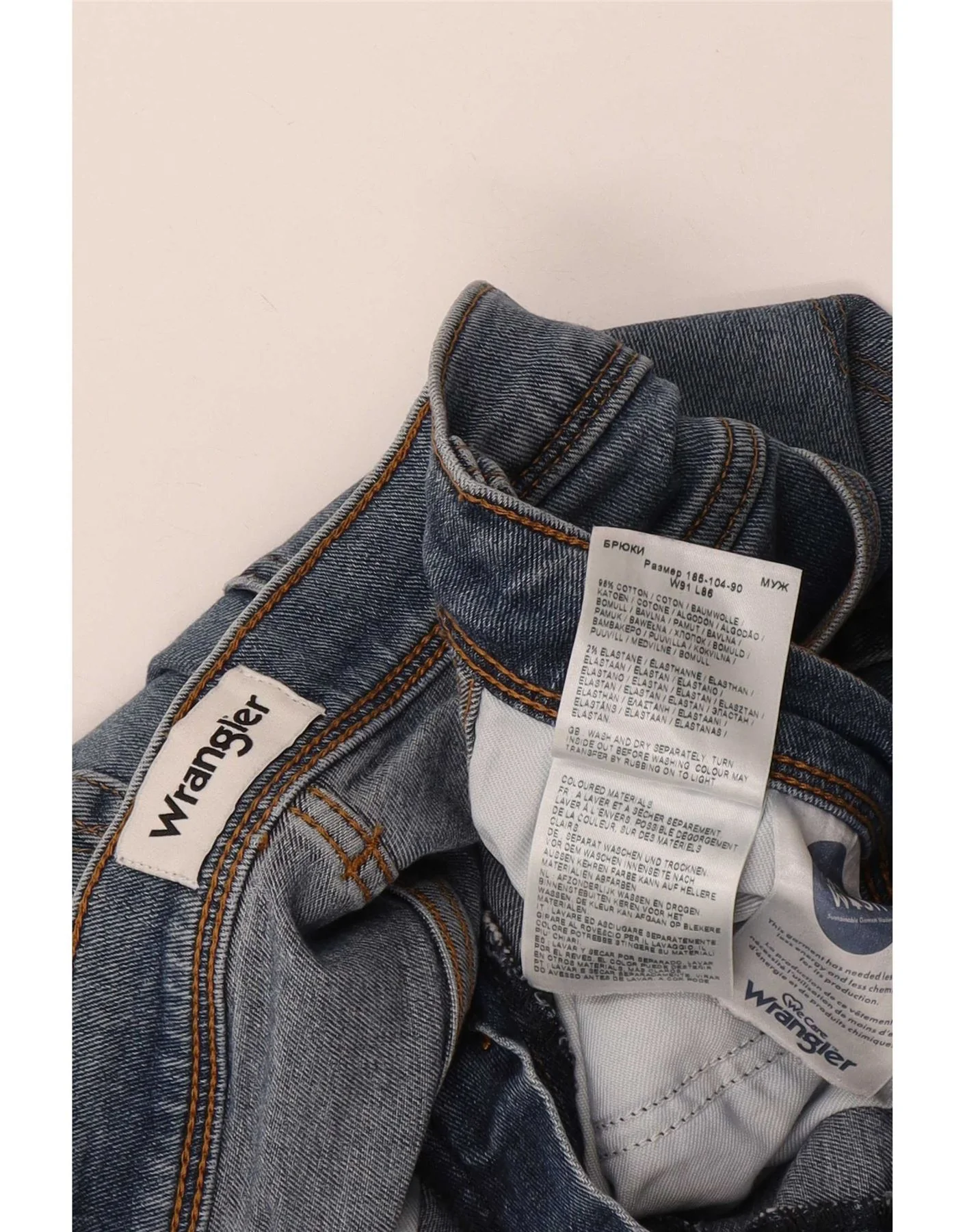 Wrangler Mens Texas Straight Jeans W36 L34 Blue Cotton - Image 5