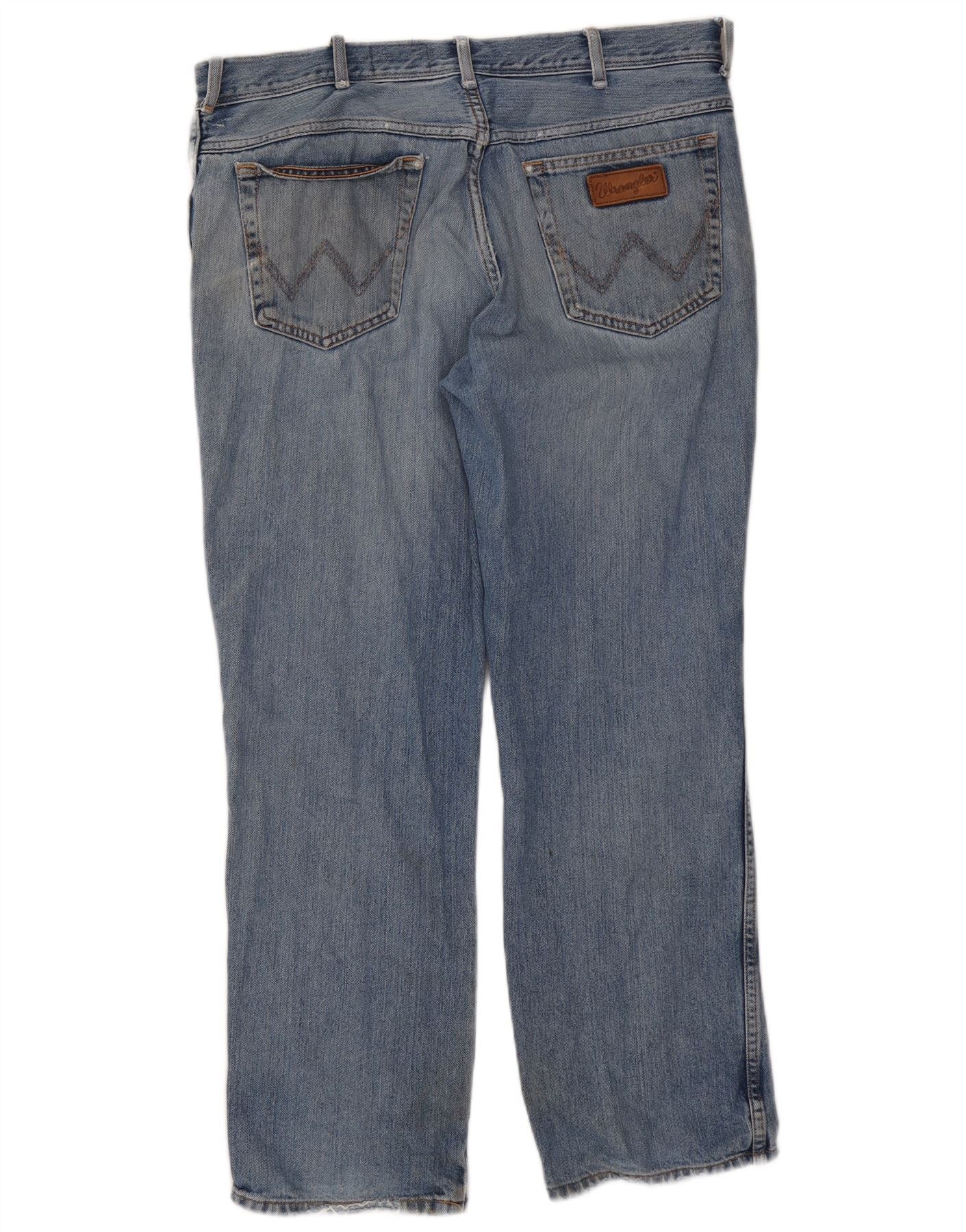 Wrangler Mens Texas Straight Jeans W38 L30 Blue Cotton - Image 2