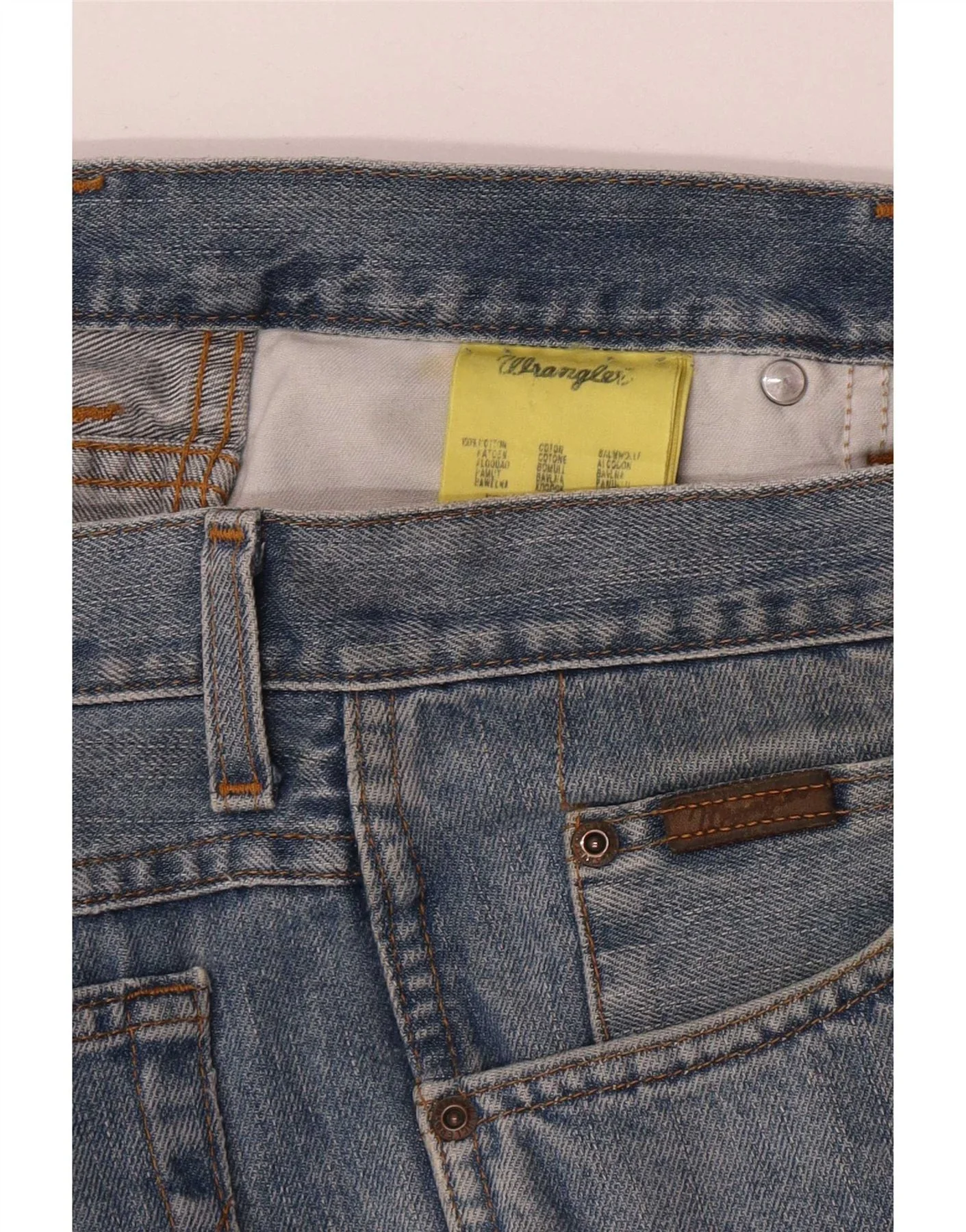 Wrangler Mens Texas Straight Jeans W38 L32 Blue Cotton - Image 5