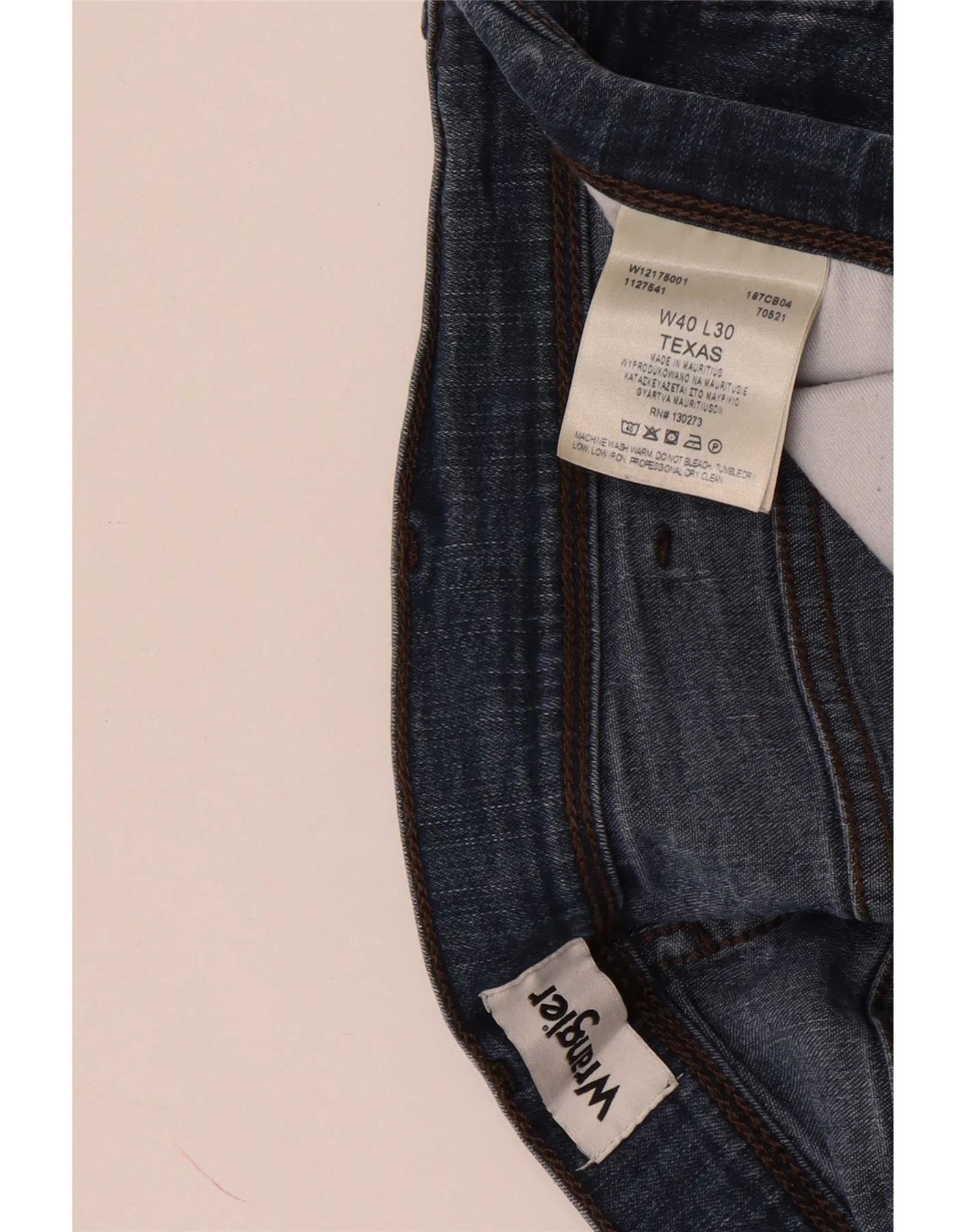 Wrangler Mens Texas Straight Jeans W40 L30 Blue Cotton - Image 4