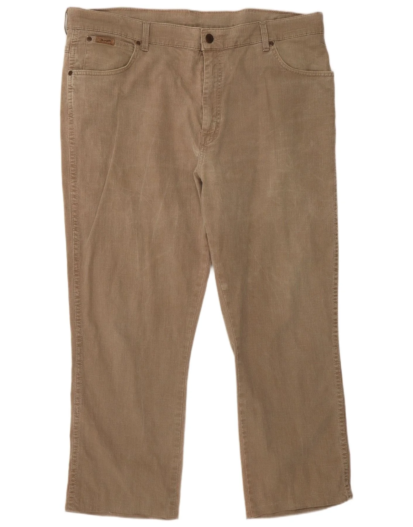 Wrangler Mens Texas Stretch Straight Casual Trousers W42 L28 Brown Cotton