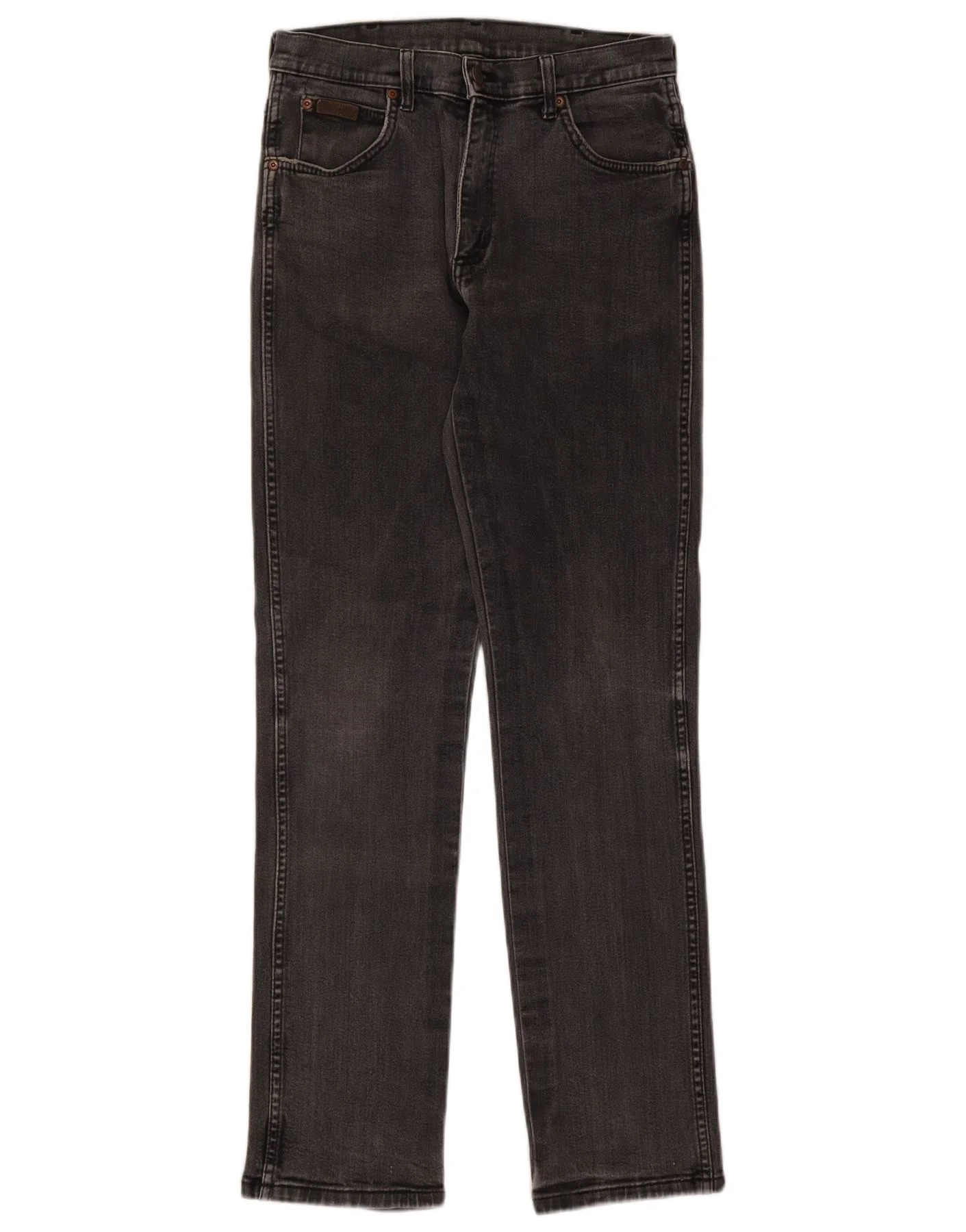 Wrangler Mens Texas Stretch Straight Jeans W33 L34 Grey Cotton