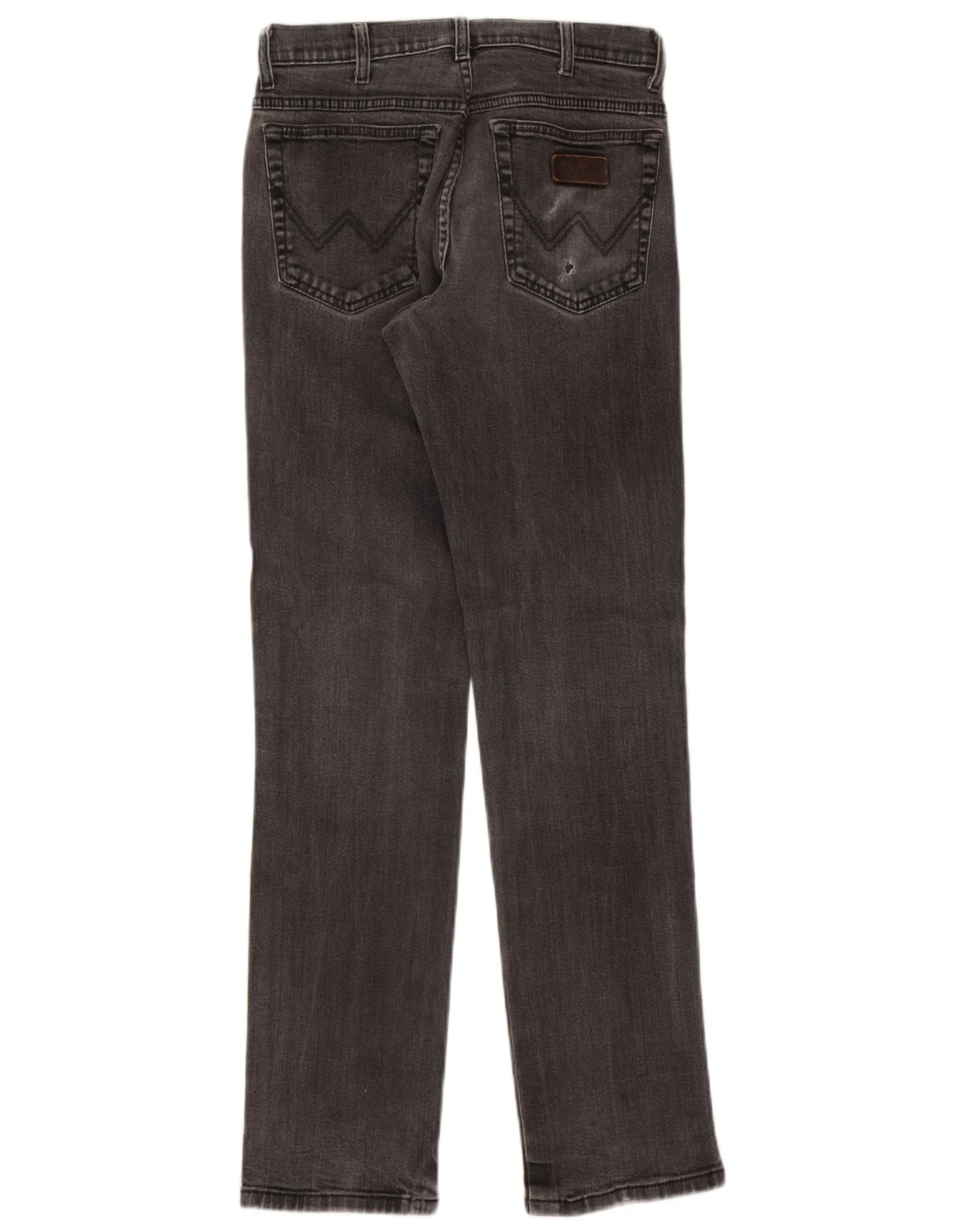 Wrangler Mens Texas Stretch Straight Jeans W33 L34 Grey Cotton - Image 2