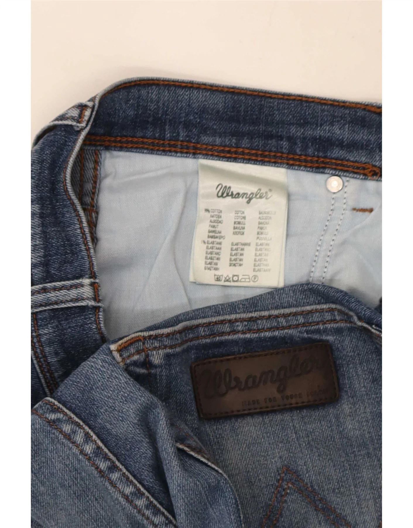 Wrangler Mens Texas Stretch Straight Jeans W34 L32 Blue Cotton - Image 4