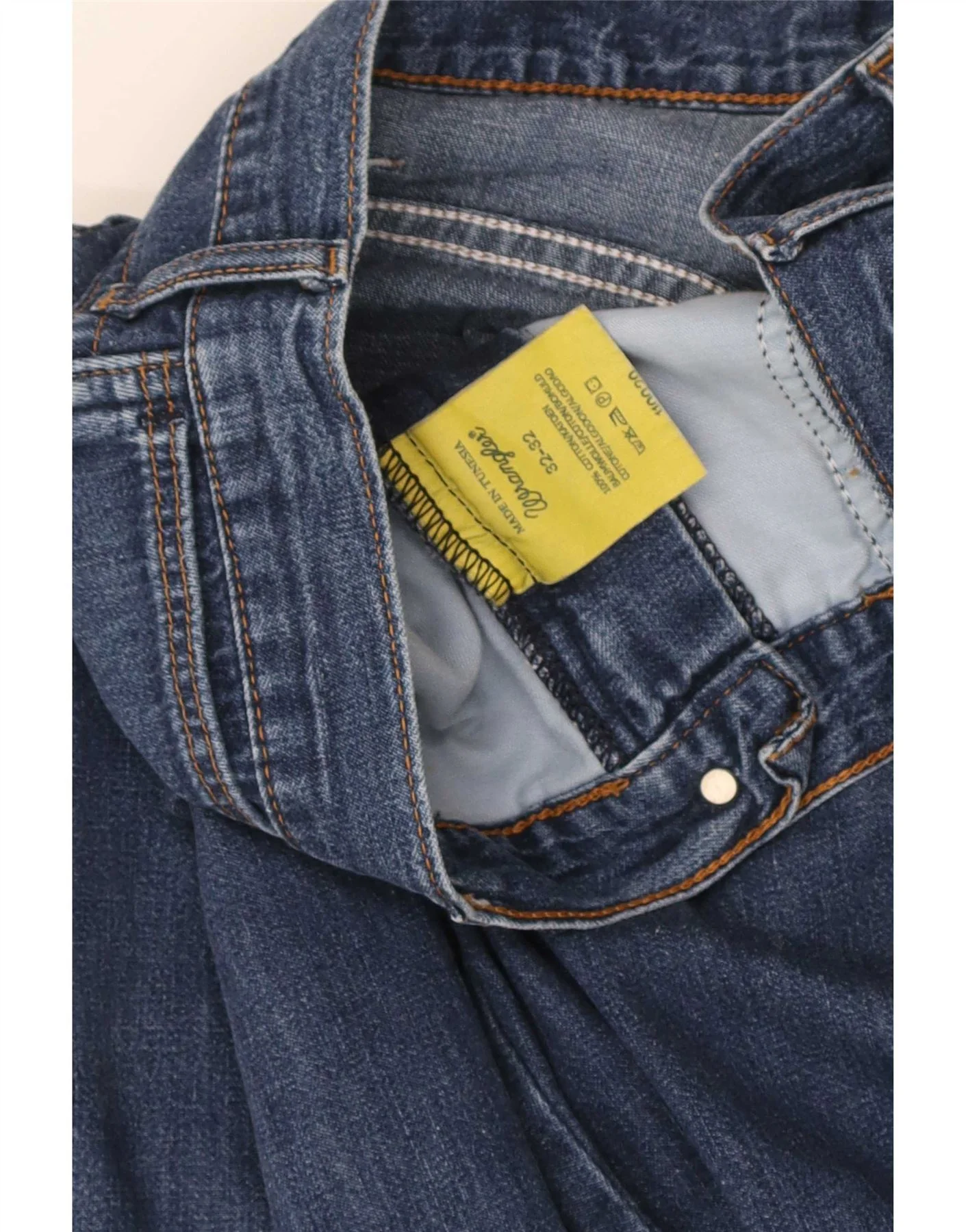 Wrangler Mens Wide Leg Jeans W32 L32 Blue Cotton - Image 3