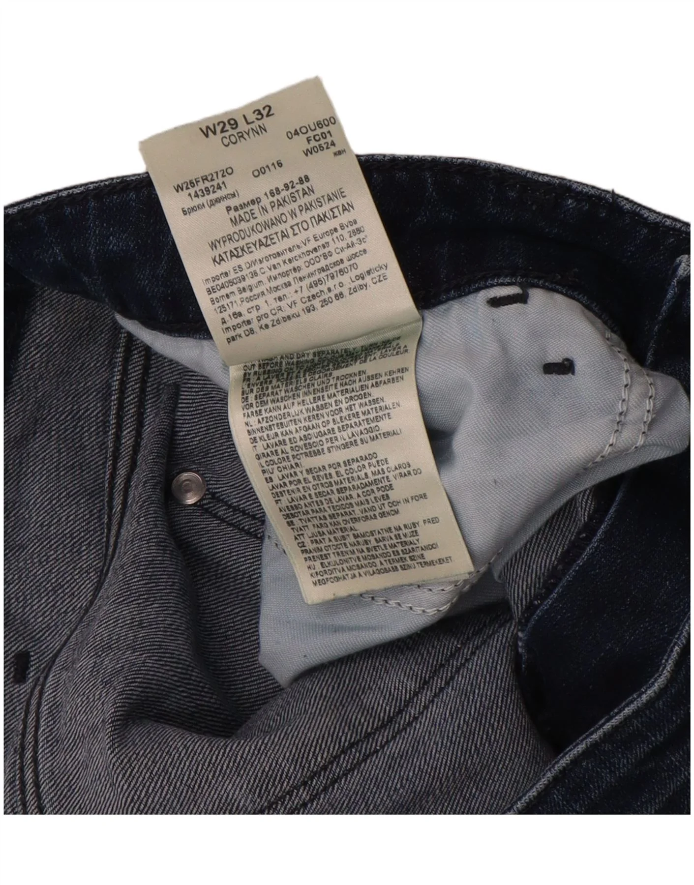 Wrangler Womens Corynn Slim Jeans W29 L32 Navy Blue Cotton - Image 3