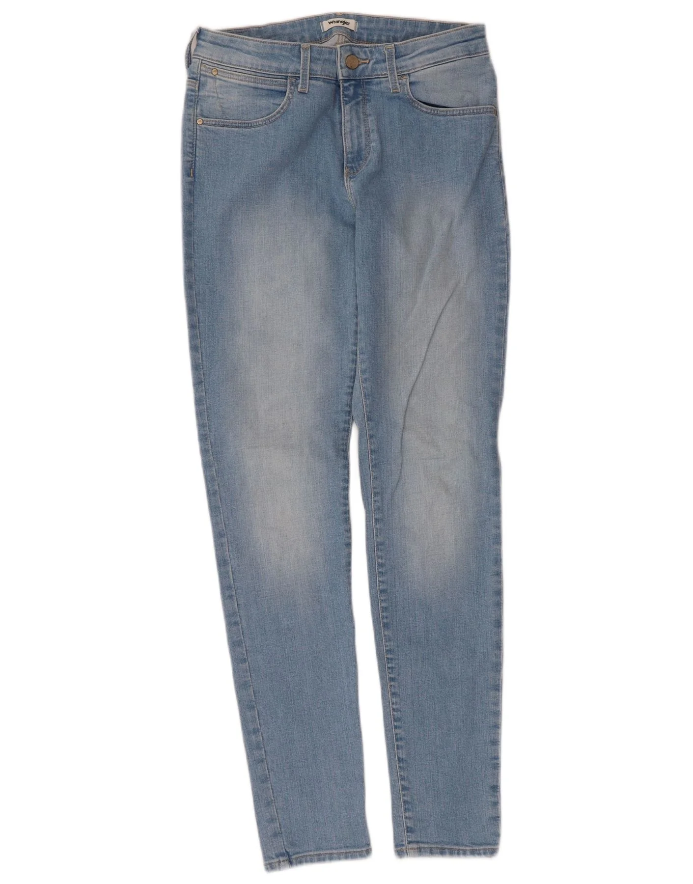 Wrangler Womens Skinny Jeans W28 L32 Blue Cotton