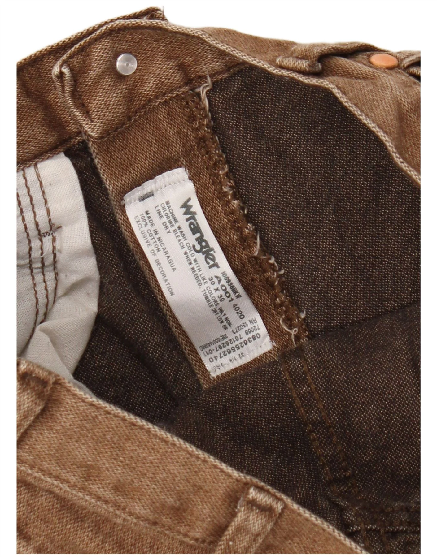 Wrangler Womens Straight Jeans W30 L30 Brown Cotton - Image 3