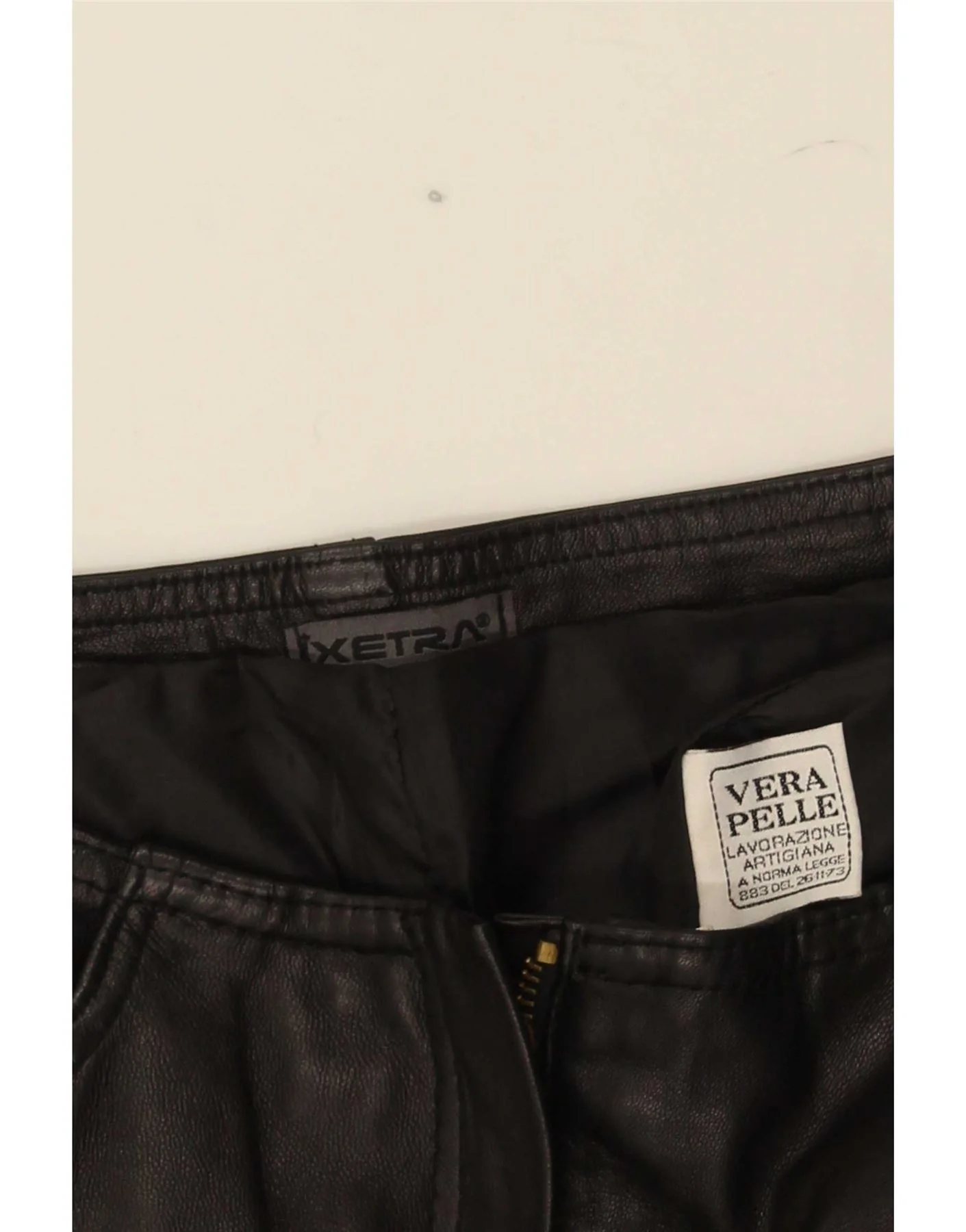 XETRA Womens Bootcut Leather Trousers IT 42 Medium W28 L32 Black - Image 4