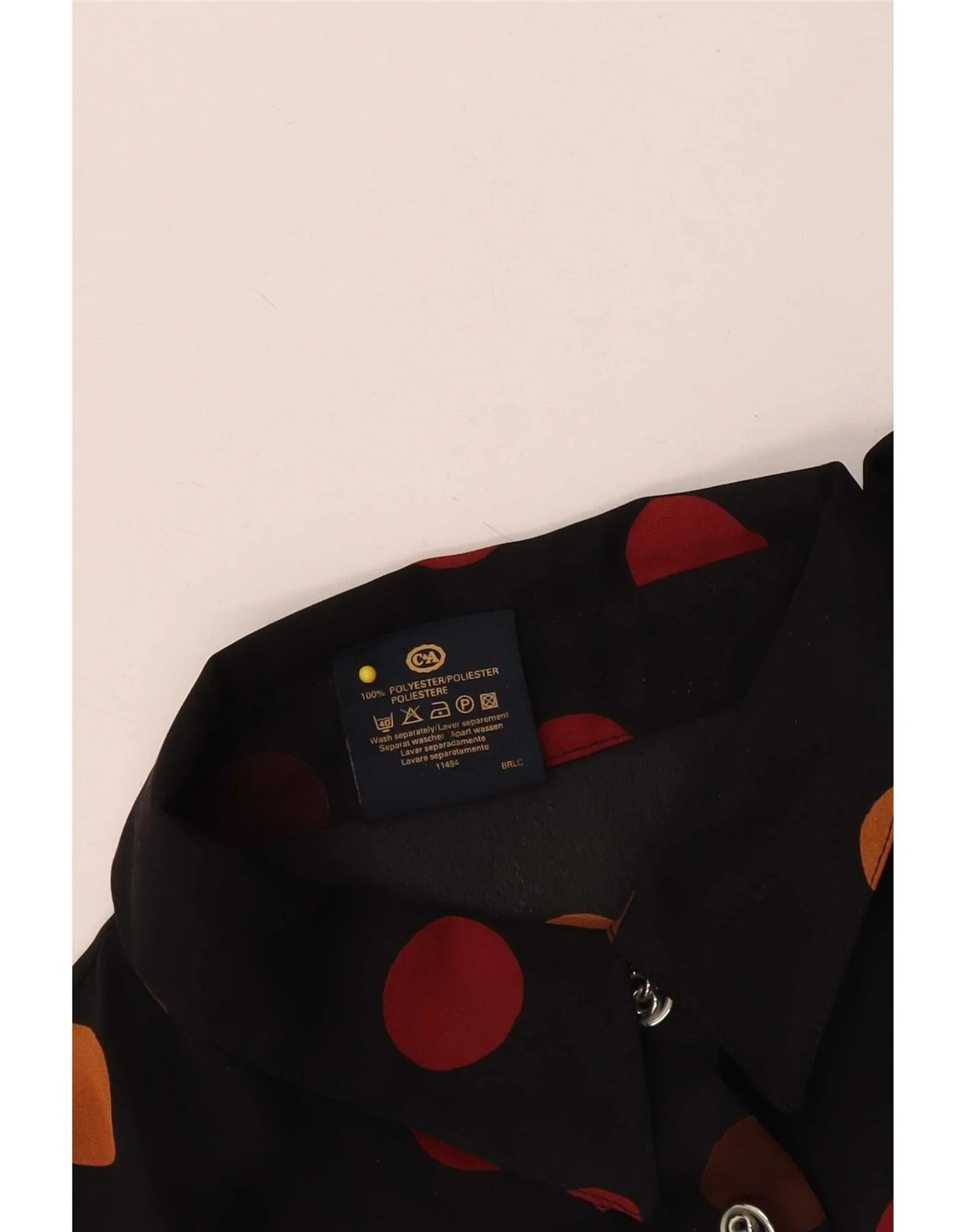 Your Sixth Sense Womens Oversized Shirt Blouse UK 16 Large Black Polka Dot - Image 4