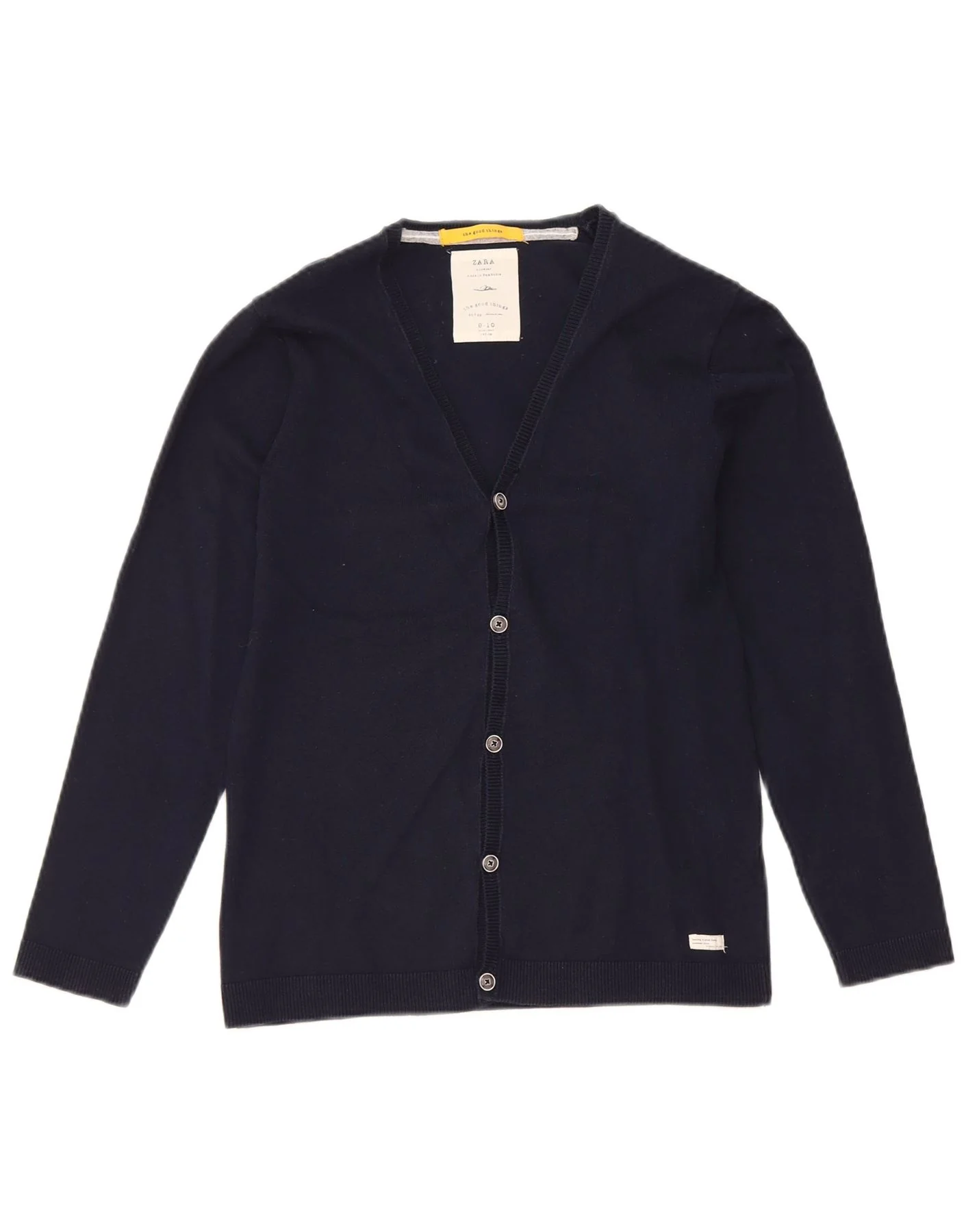 Zara Boys Cardigan Sweater 9-10 Years Navy Blue