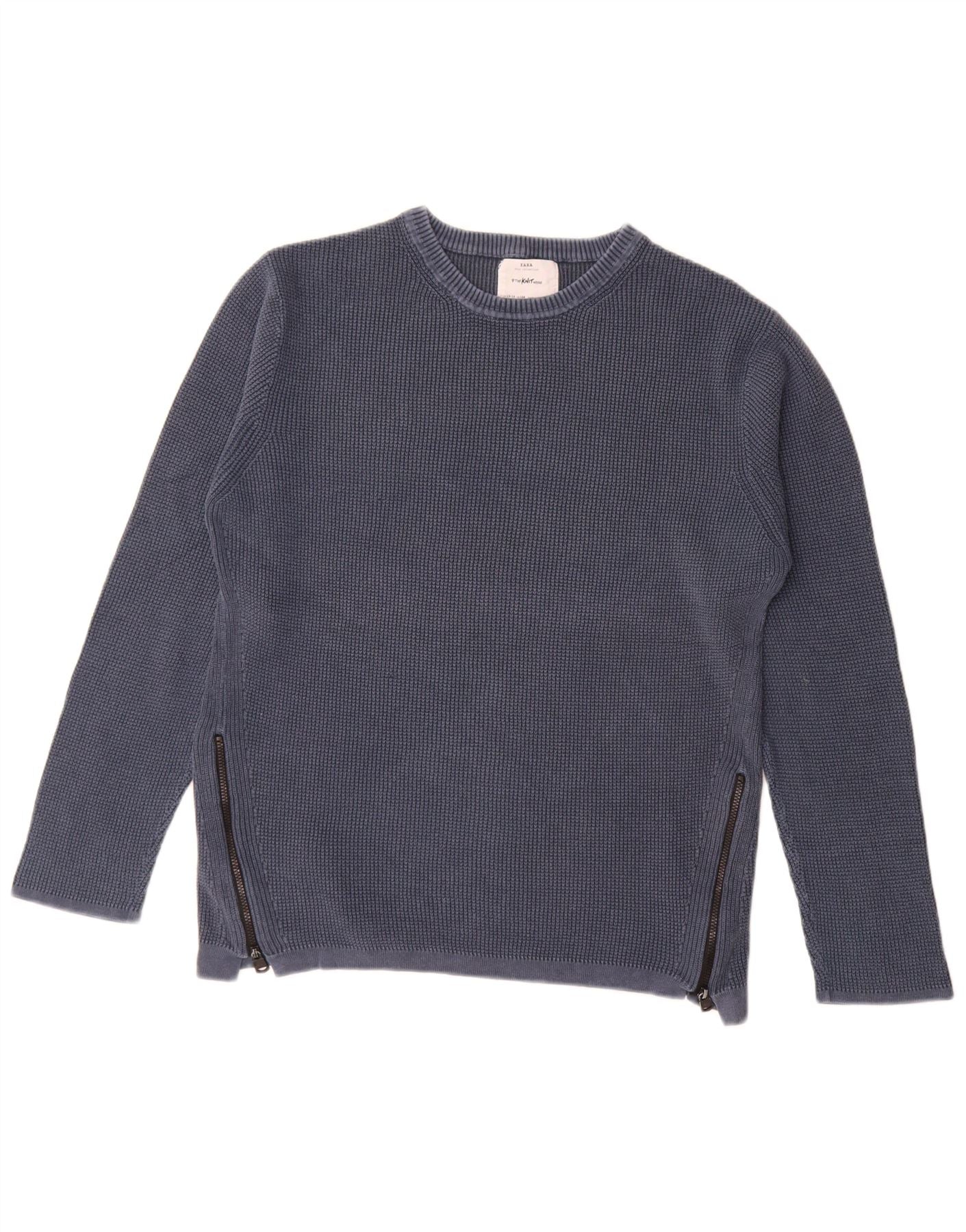 Zara Boys Crew Neck Jumper Sweater 13-14 Years Navy Blue