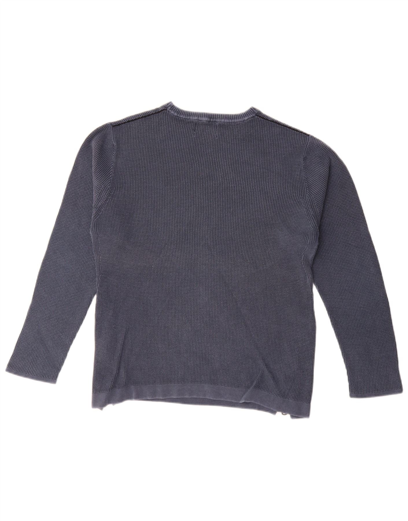 Zara Boys Crew Neck Jumper Sweater 13-14 Years Navy Blue - Image 2