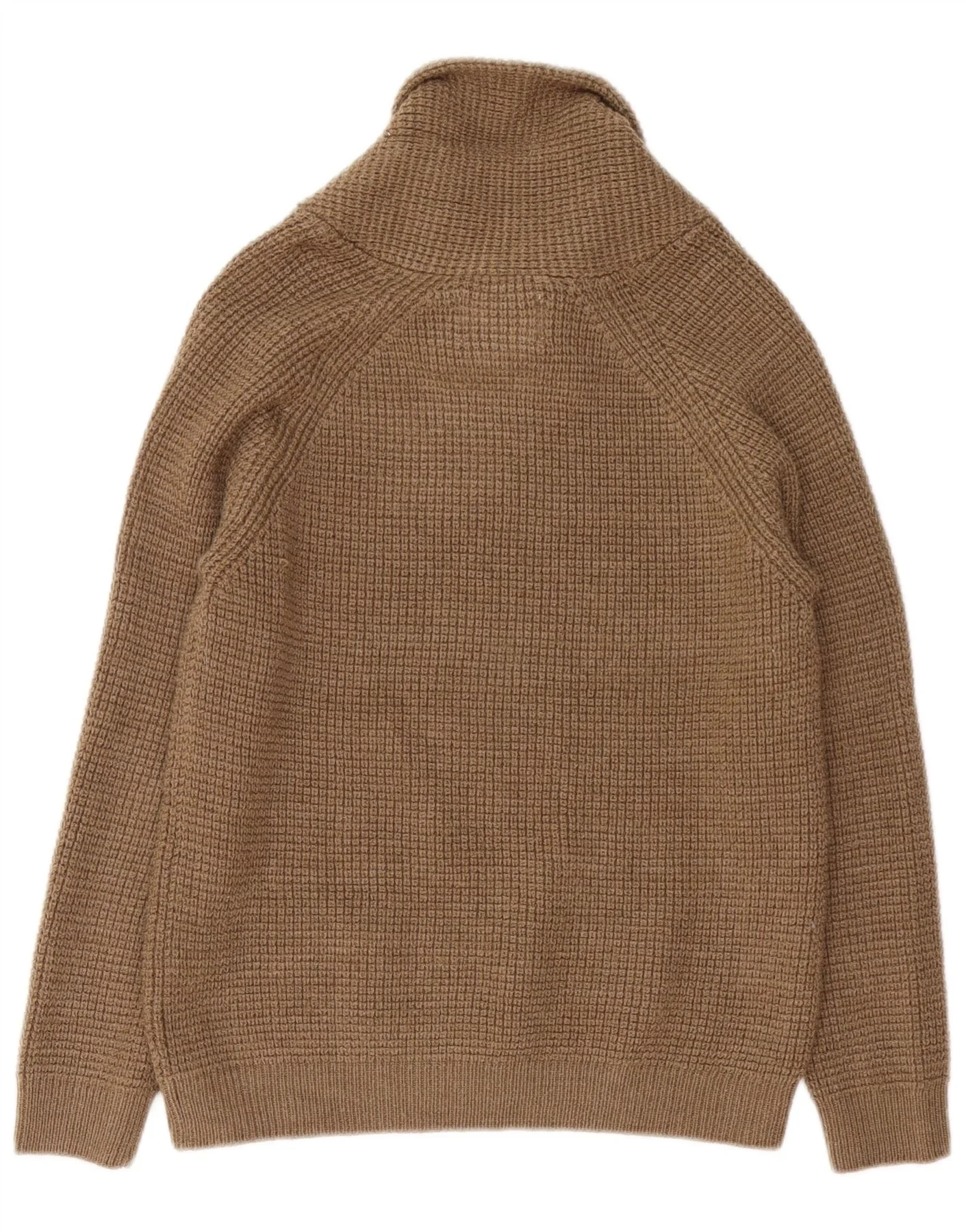 Zara Boys Shawl Neck Jumper Sweater 11-12 Years Brown Acrylic - Image 2