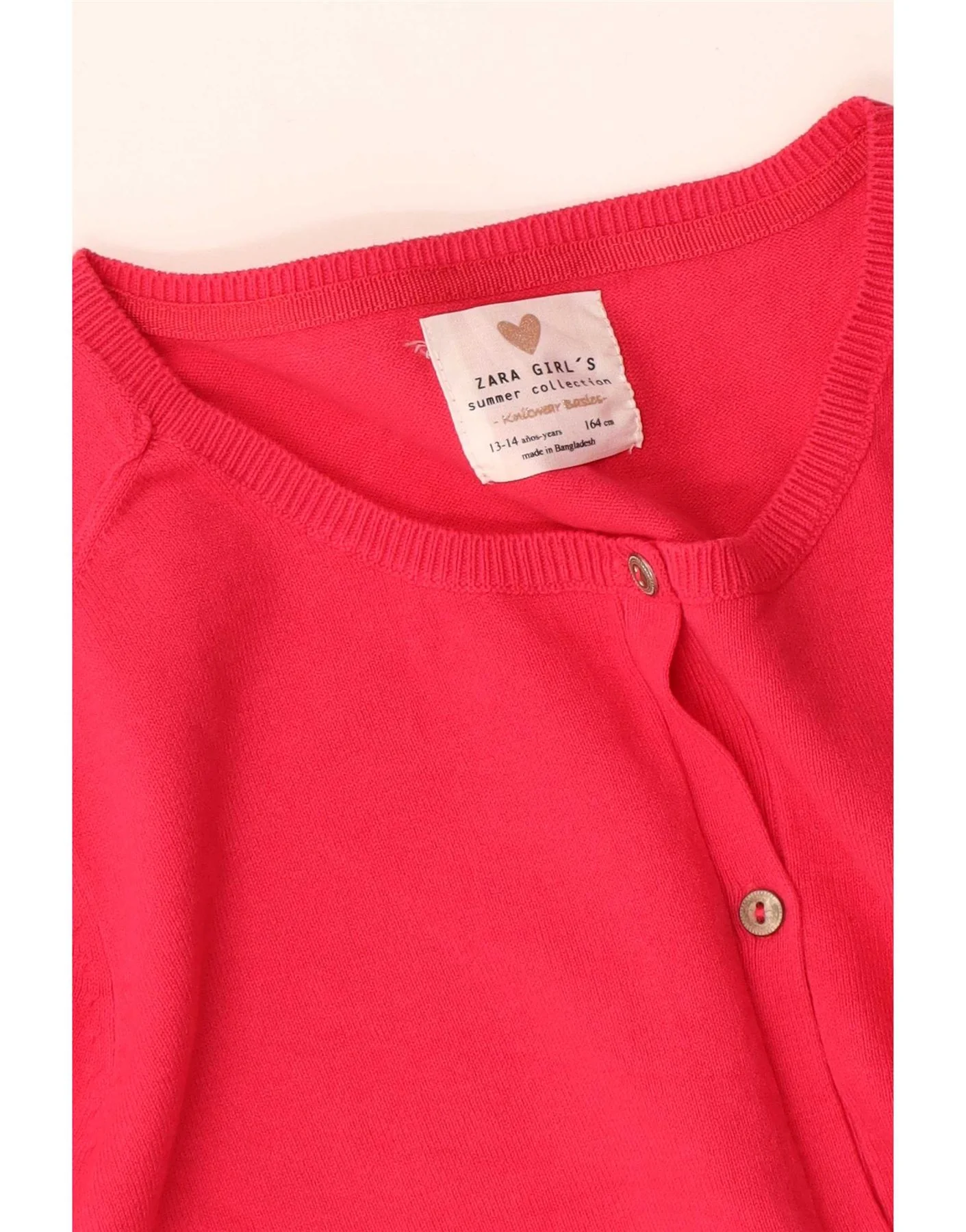 Zara Girls Cardigan Sweater 13-14 Years Red - Image 3