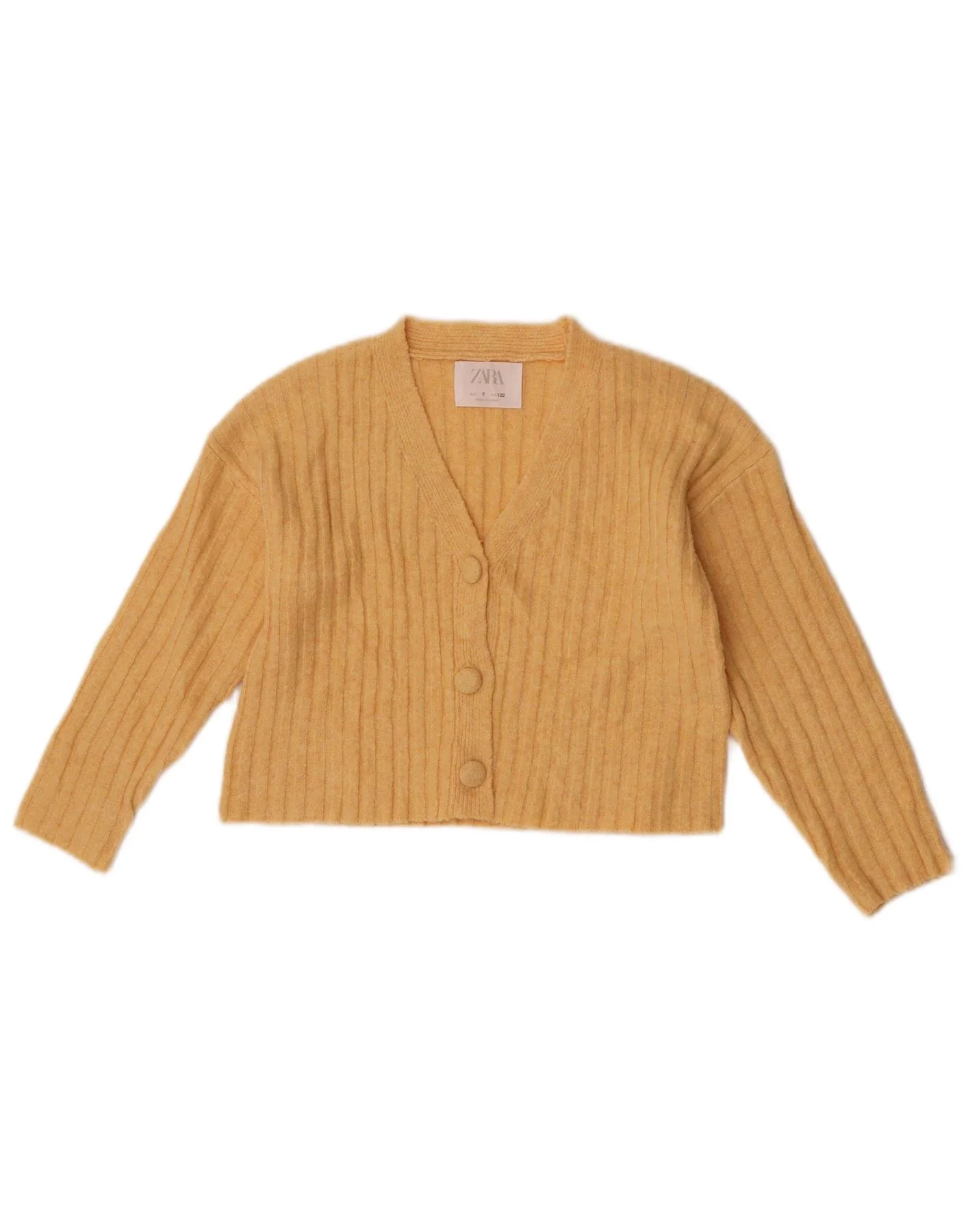 Zara Girls Cardigan Sweater 6-7 Years Yellow
