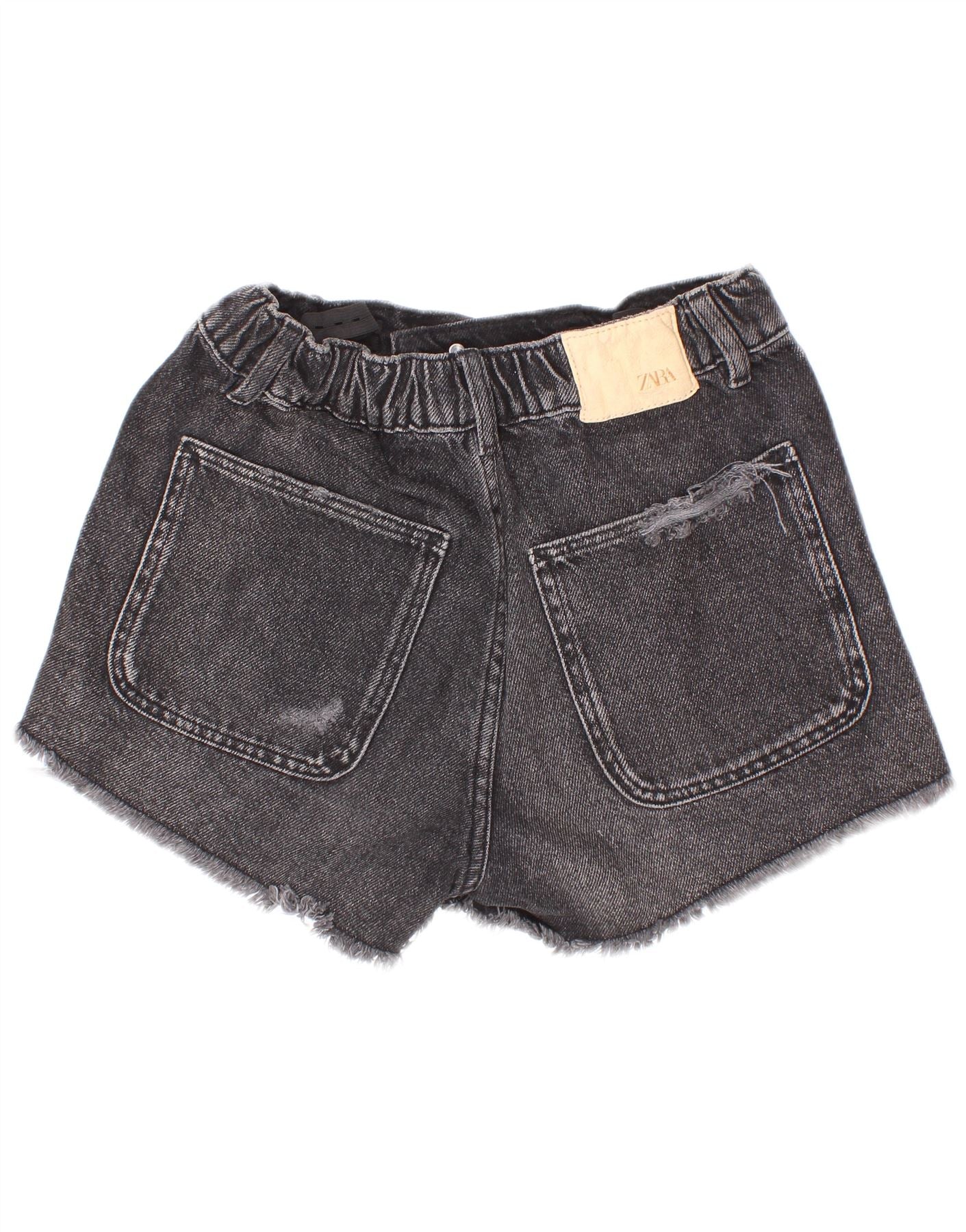 Zara Girls Denim Shorts 11-12 Years W26 Grey Cotton - Image 2