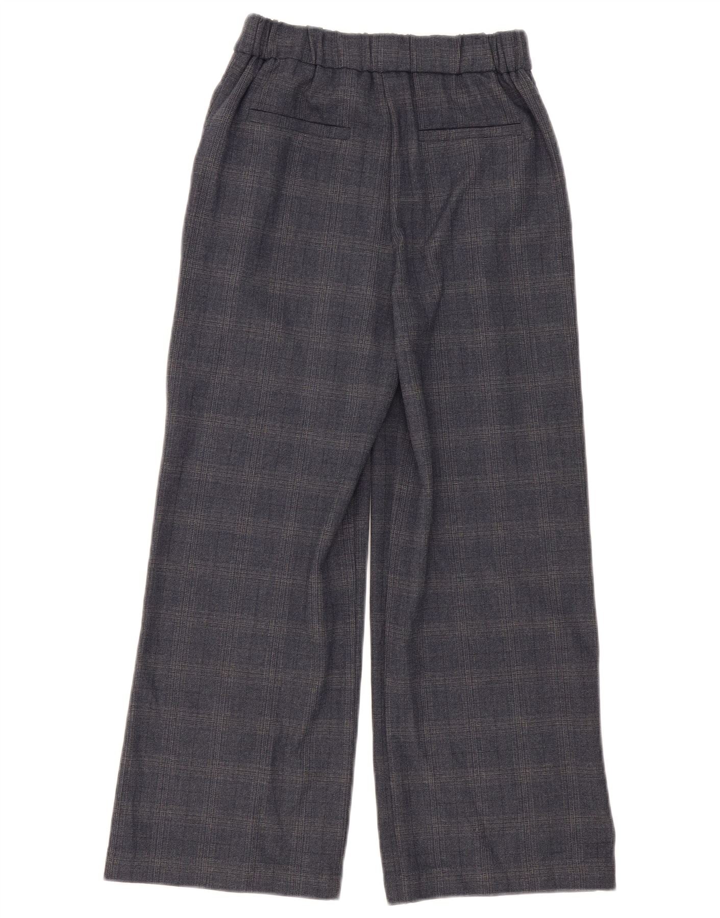 Zara Girls Pegged Chino Trousers 11-12 Years W26 L26 Grey Check - Image 2