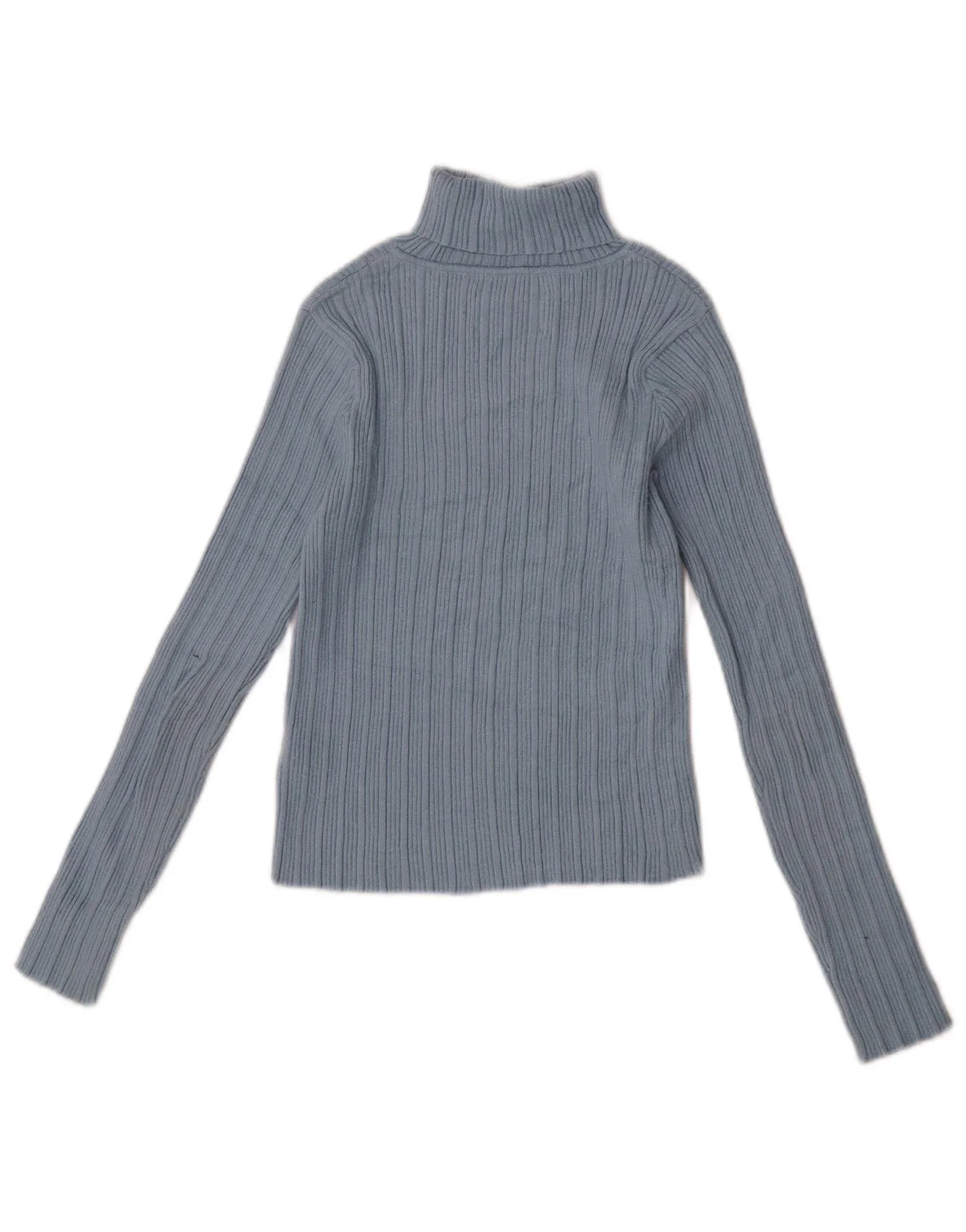 Zara Girls Roll Neck Jumper Sweater 11-12 Years Blue Viscose - Image 2