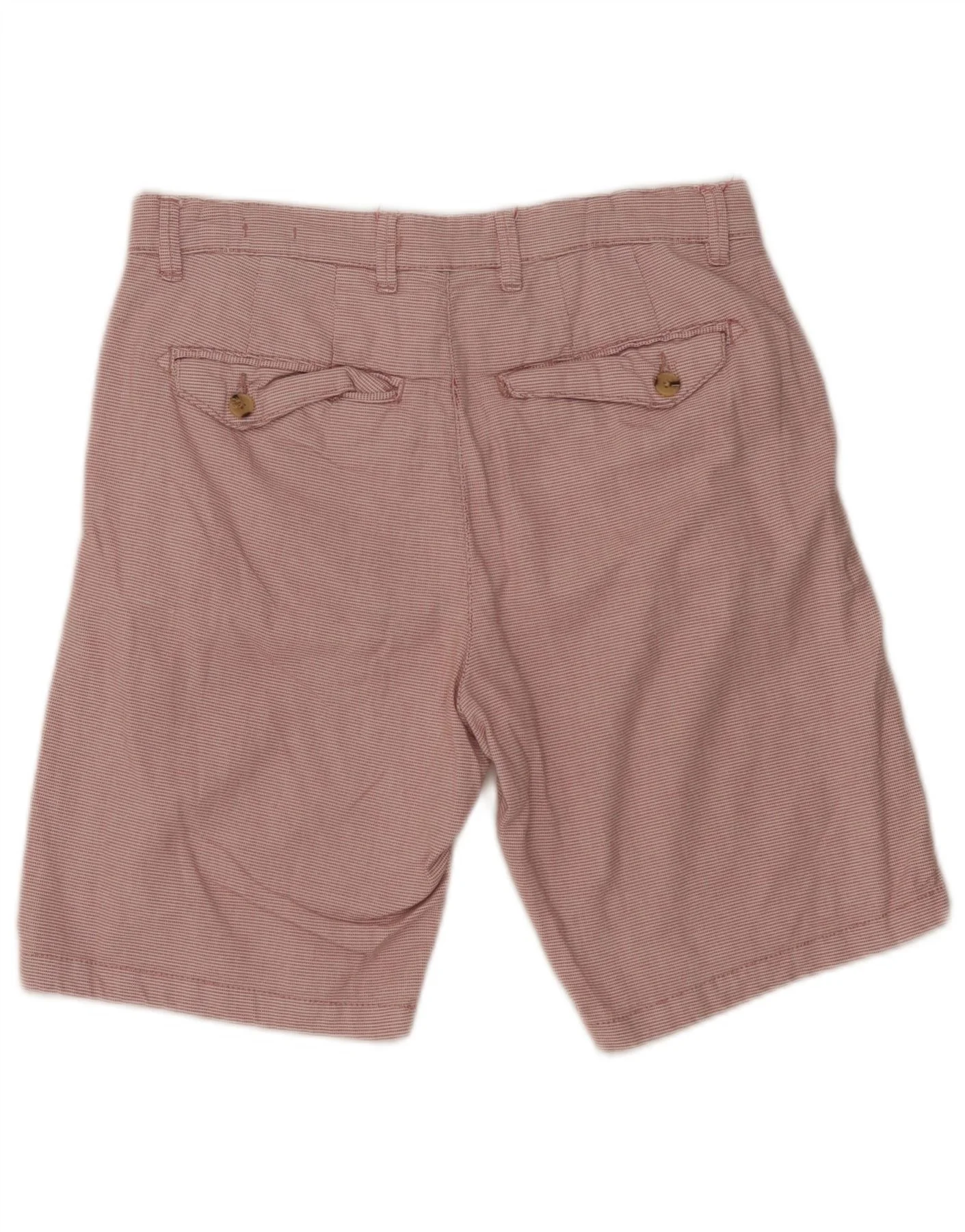 Zara Mens Chino Shorts EU 38 Small W30 Red Geometric Cotton - Image 2