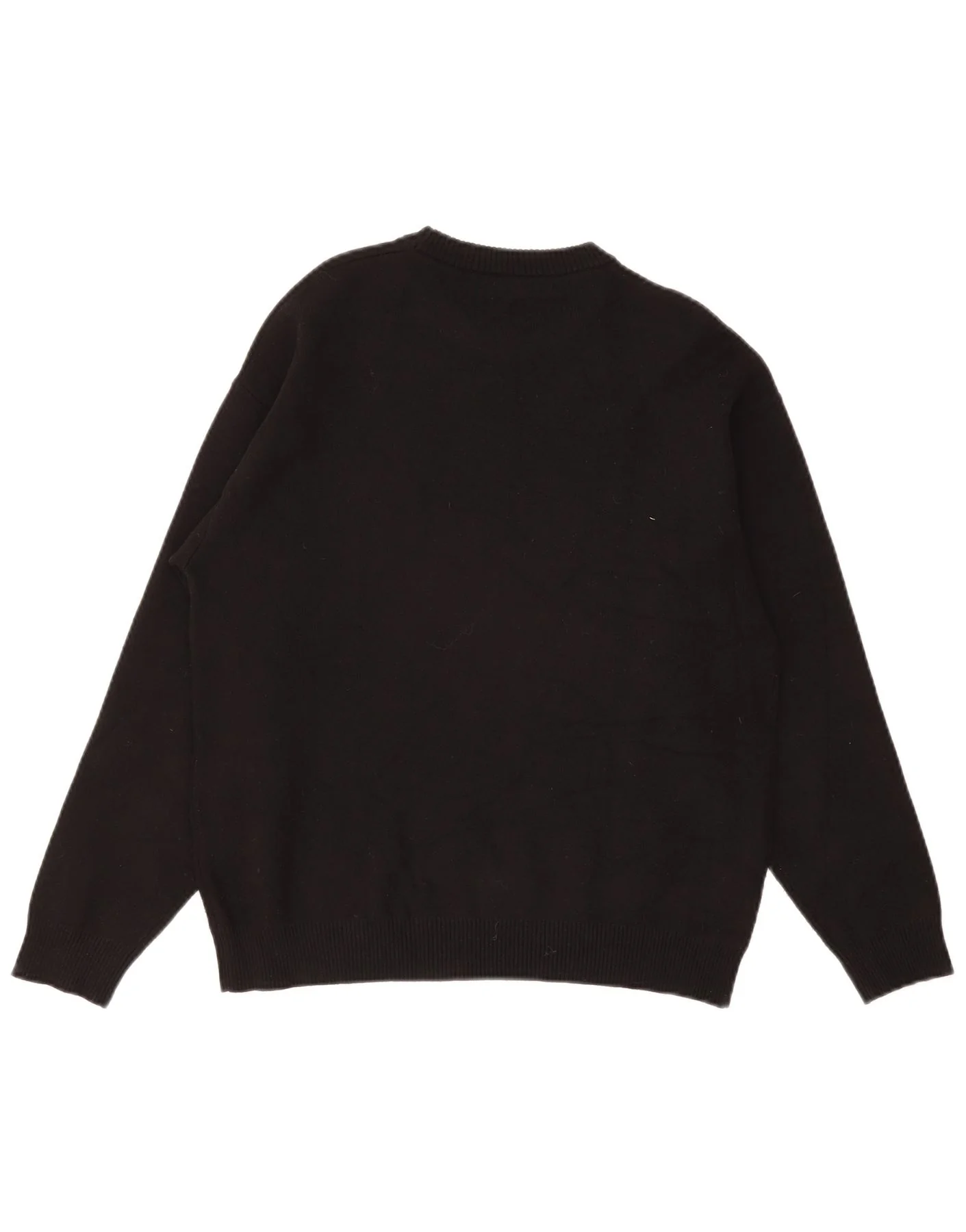 Zara Mens Crew Neck Jumper Sweater Small Black Viscose - Image 2