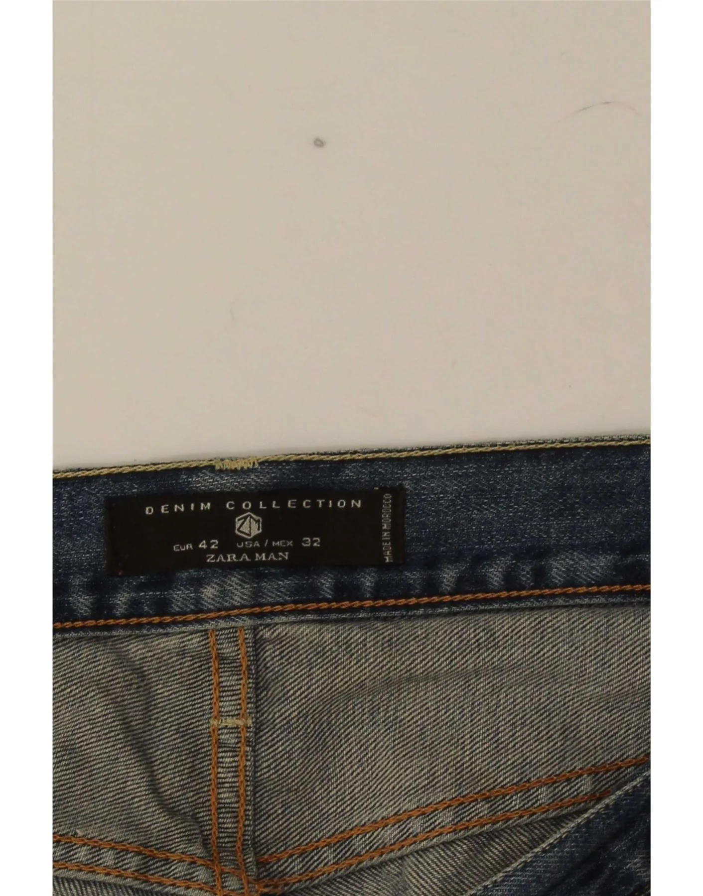 Zara Mens Distressed Slim Jeans EU 42 Large W32 L30 Blue - Image 3