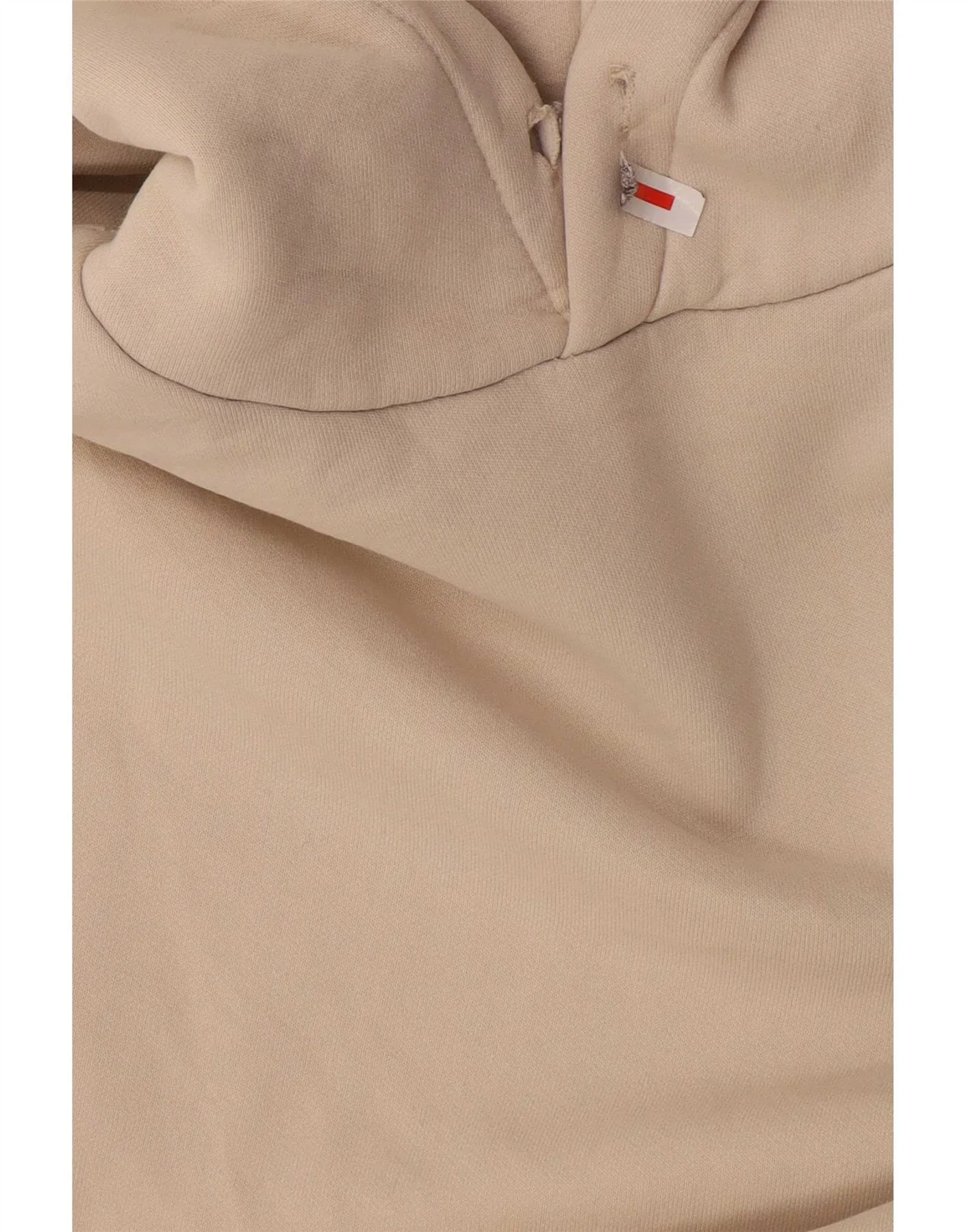Zara Mens Graphic Hoodie Jumper Medium Beige Cotton - Image 3