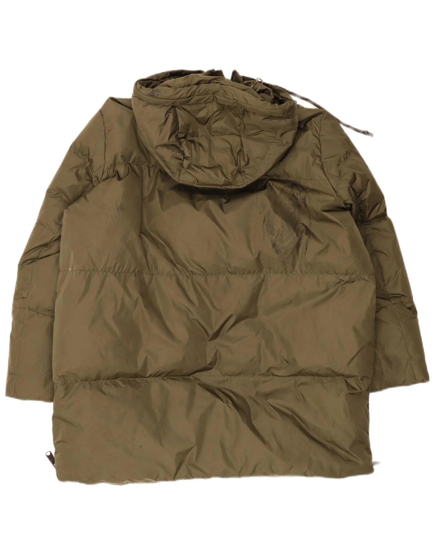 Zara Mens Hooded Loose Fit Padded Jacket UK 36 Small Khaki Classic - Image 2
