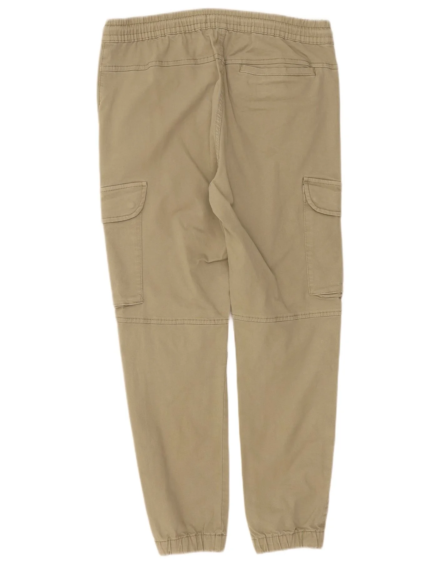 Zara Mens Joggers Cargo Trousers Medium W31 L27 Khaki Cotton - Image 2