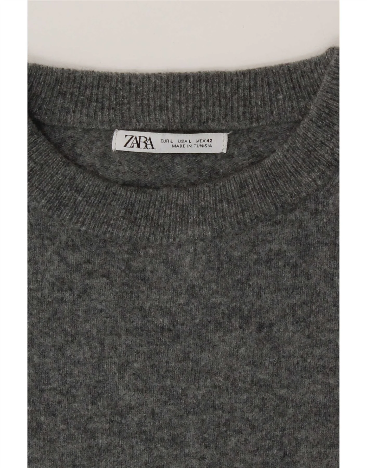 Zara Mens Jumper Sweater Large Grey - Image 3