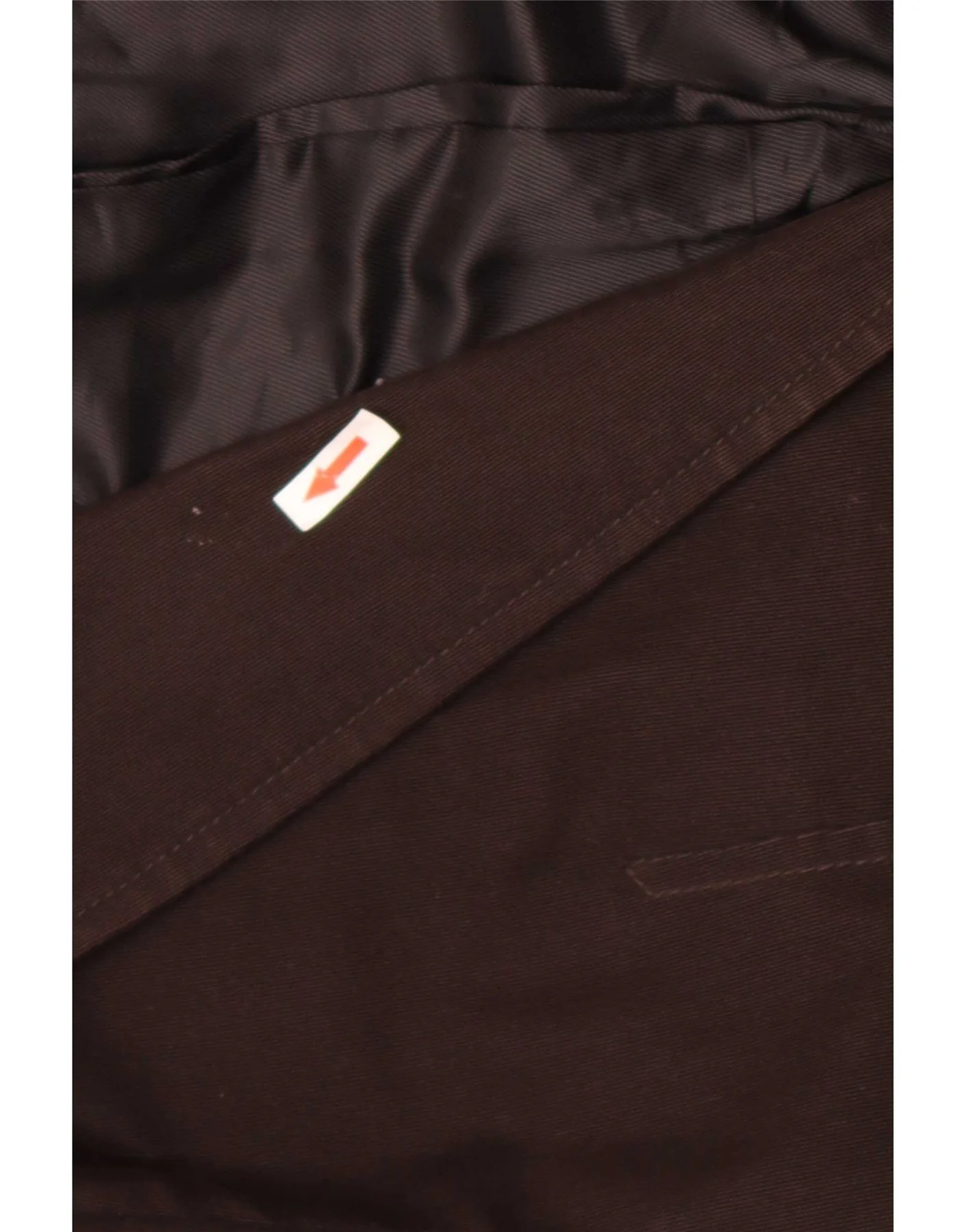 Zara Mens Military 2 Button Blazer Jacket EU 54 XL Brown Cotton - Image 3