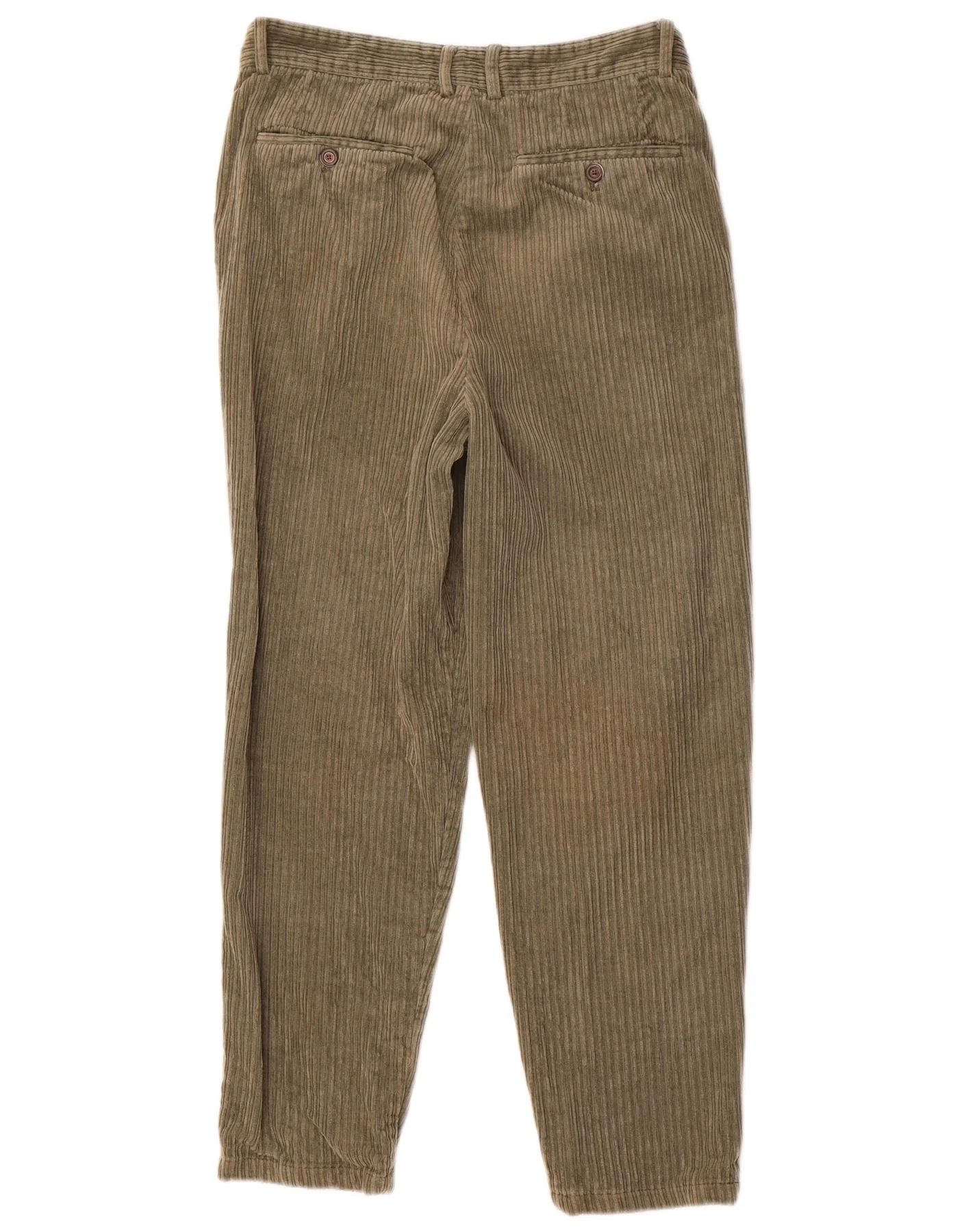 Zara Mens Pegged Corduroy Trousers EU 36 XS W29 L26 Green Cotton - Image 2